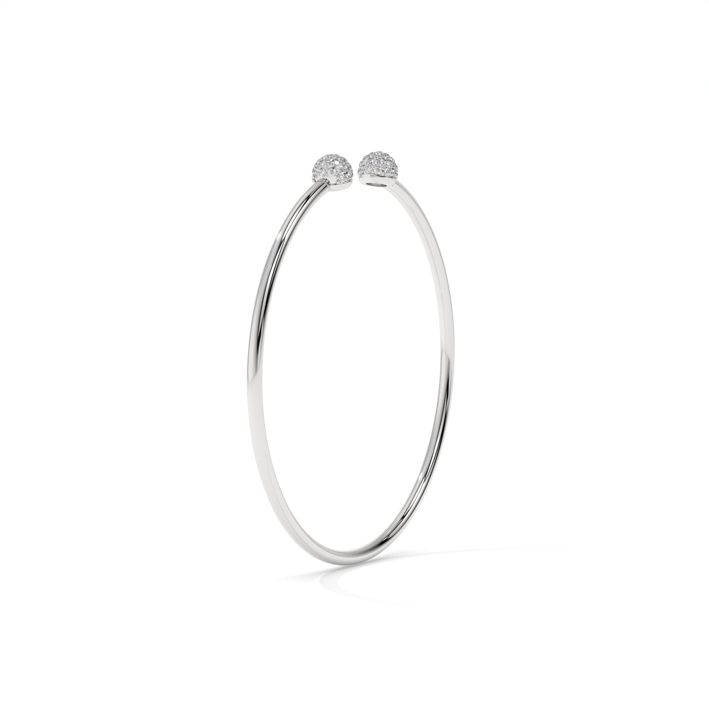 Open Cuff Lab-Grown Diamond Bracelet – 0.47 CTW Sterling Silver