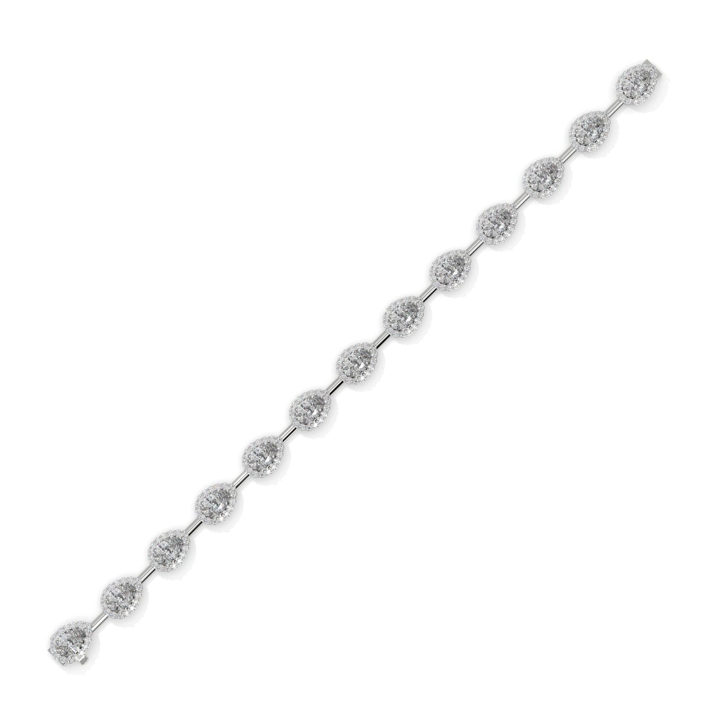 7.93 CTW Diamond Floral Link Bracelet
