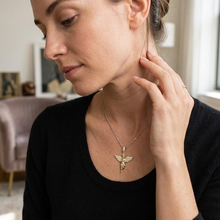 .77ct Diamond Angel Pendant