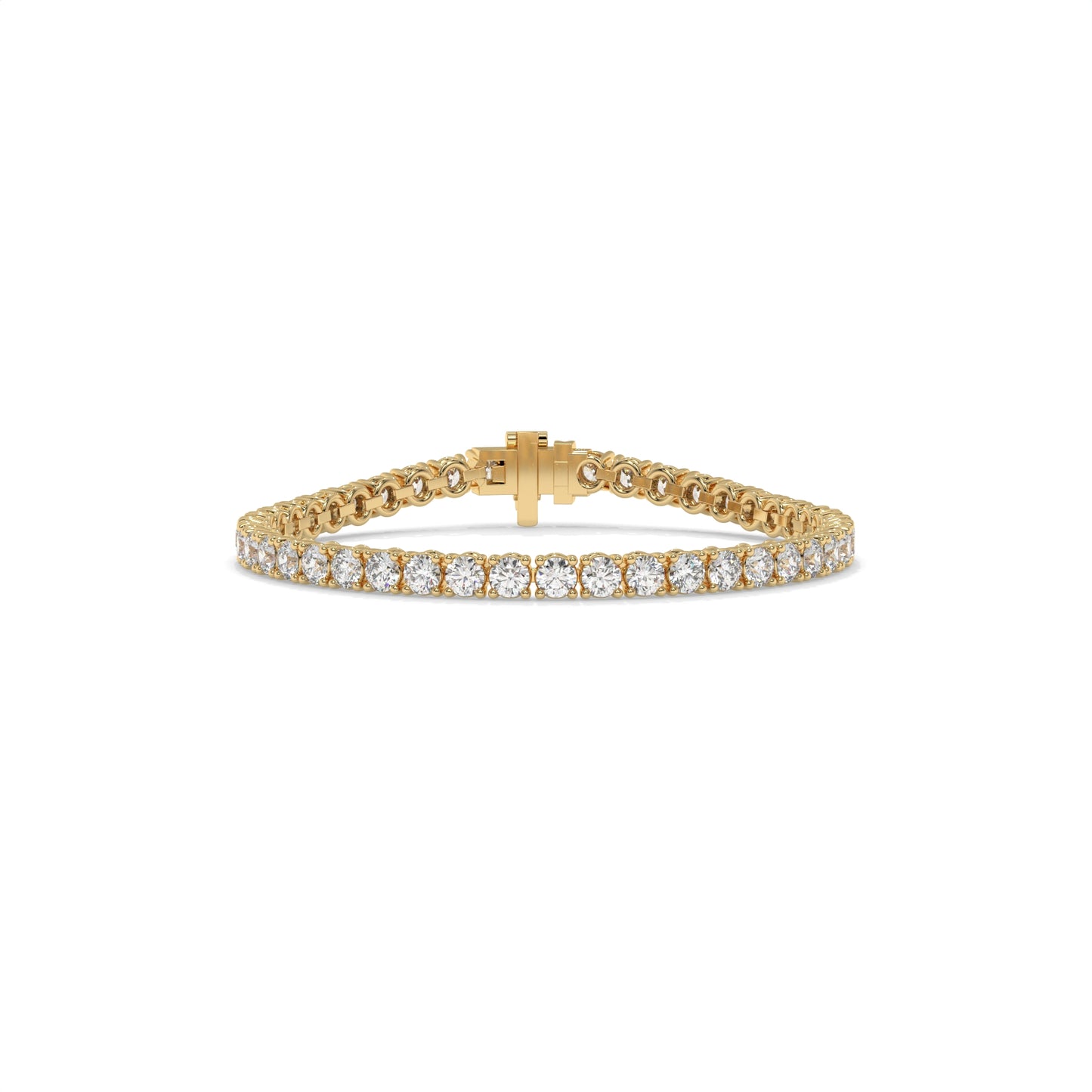 4.20 CTW Chevron Lab-Grown Diamond Bangle Bracelet in Sterling Silver