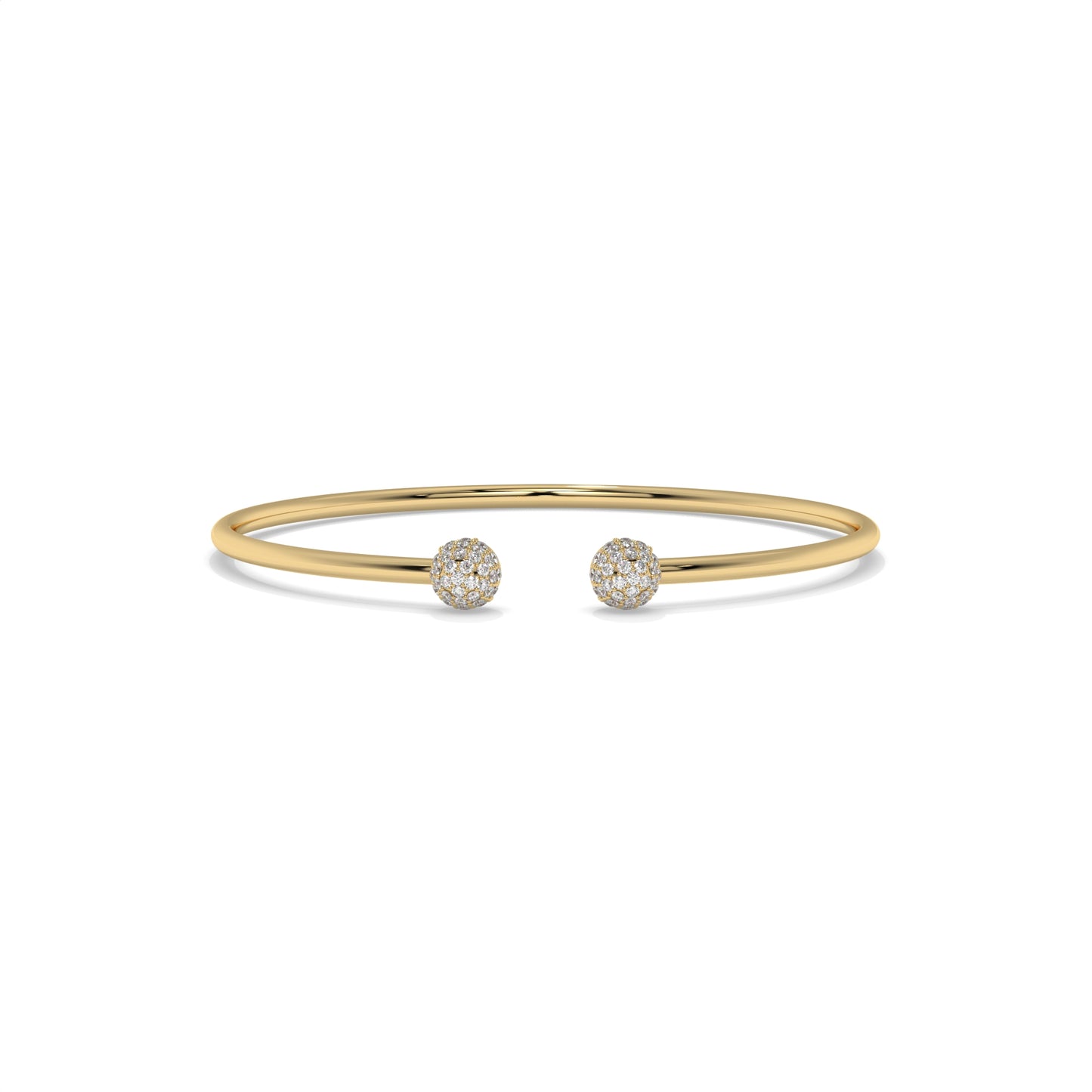 Open Cuff Lab-Grown Diamond Bracelet – 0.47 CTW Sterling Silver