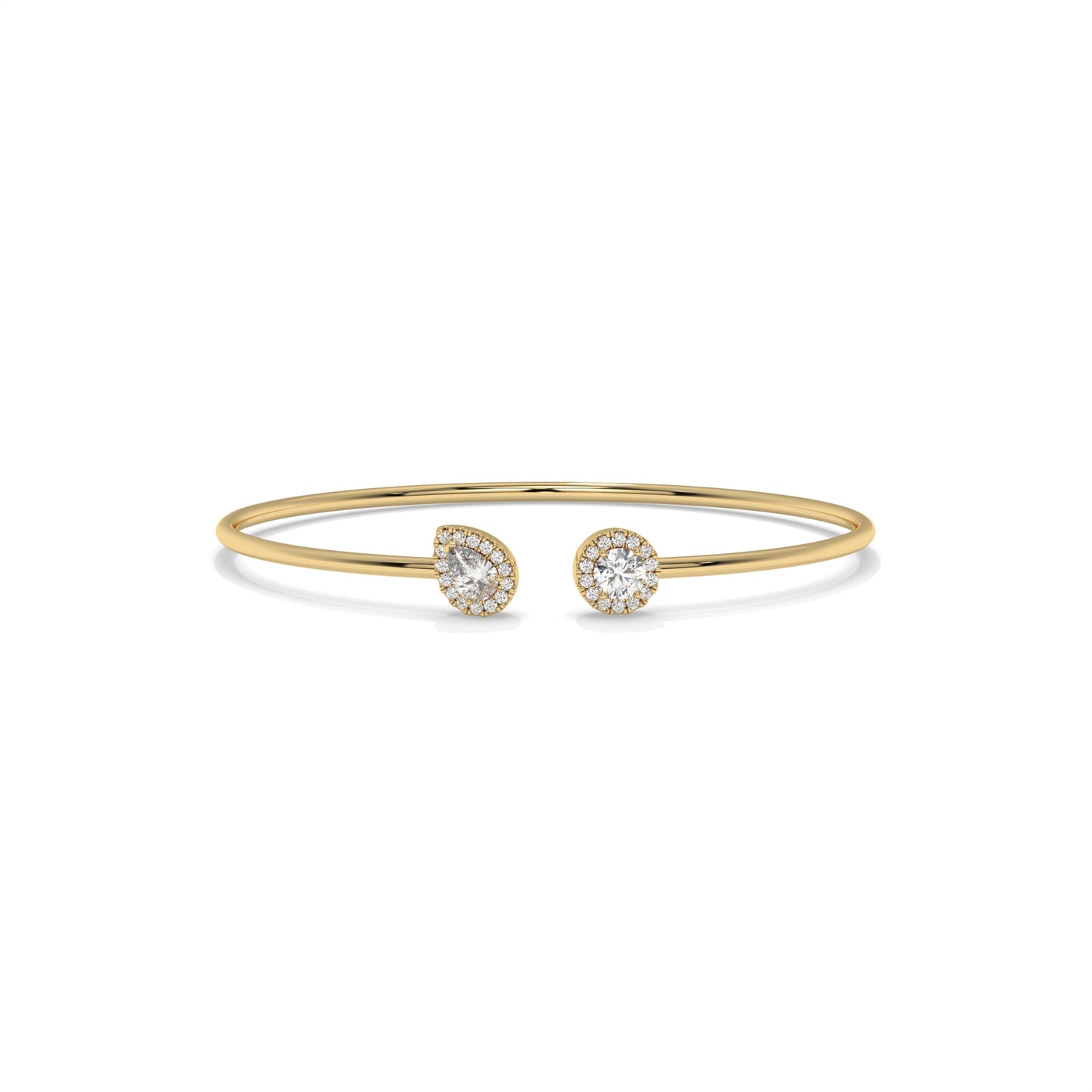 Open Cuff Lab Diamond Bangle Bracelet – 0.93 CTW
