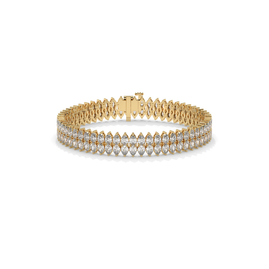 12.20 CTW Multi-Row Diamond Bracelet