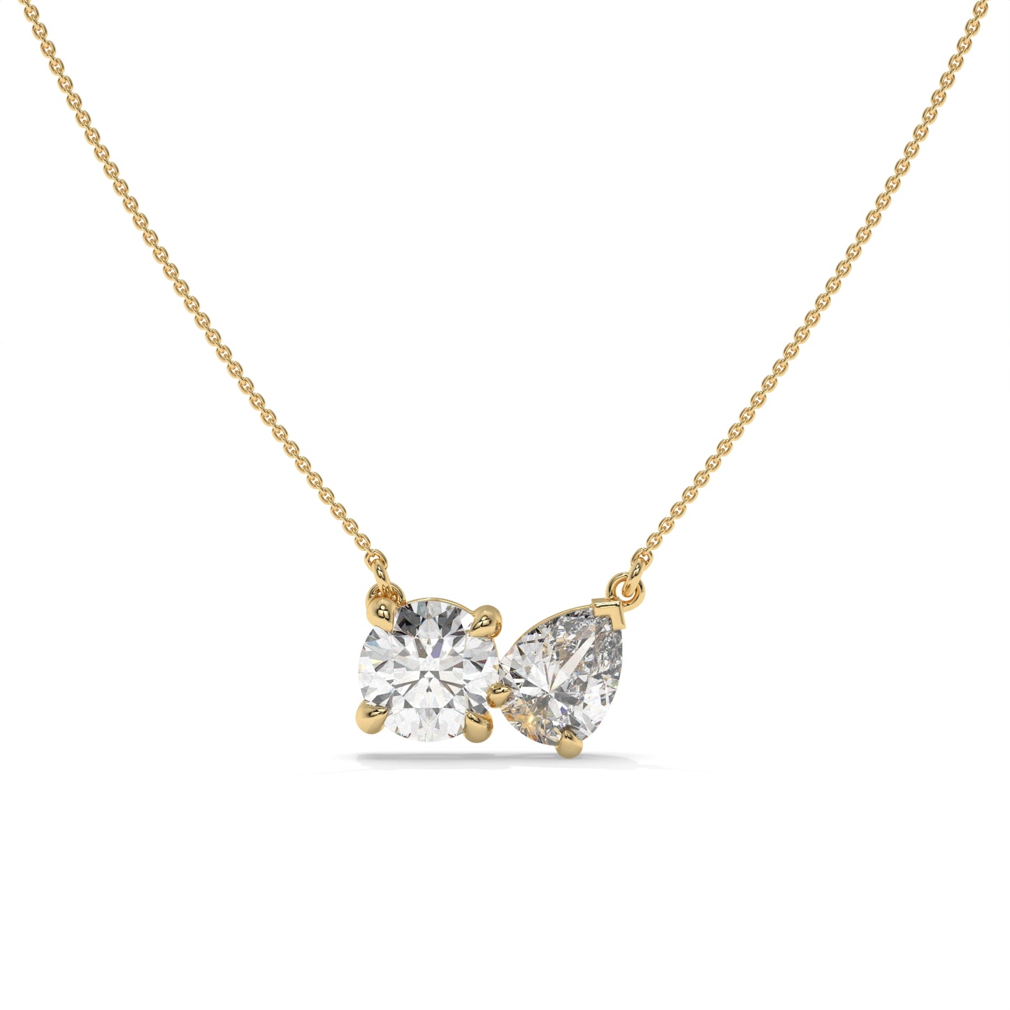 2.00 CTW Lab Diamond Bow Pendant Necklace