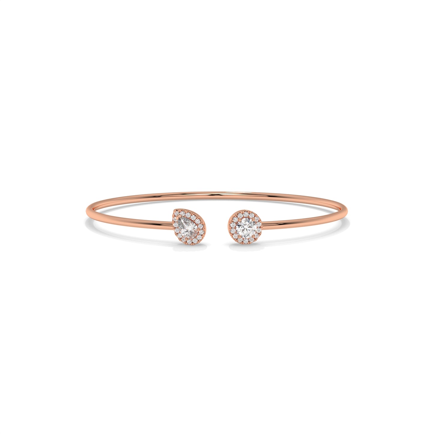 Open Cuff Lab Diamond Bangle Bracelet – 0.93 CTW