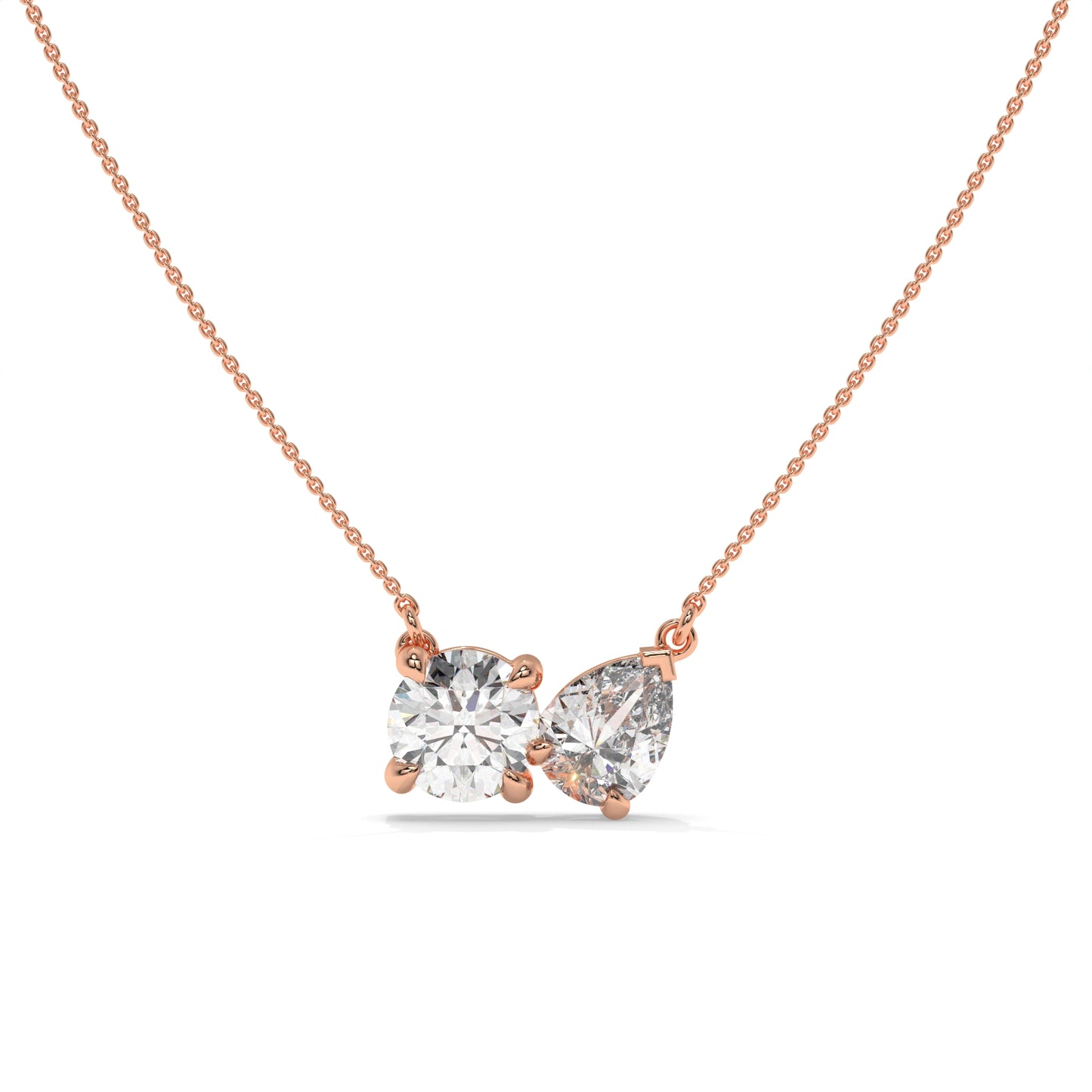 2.00 CTW Lab Diamond Bow Pendant Necklace