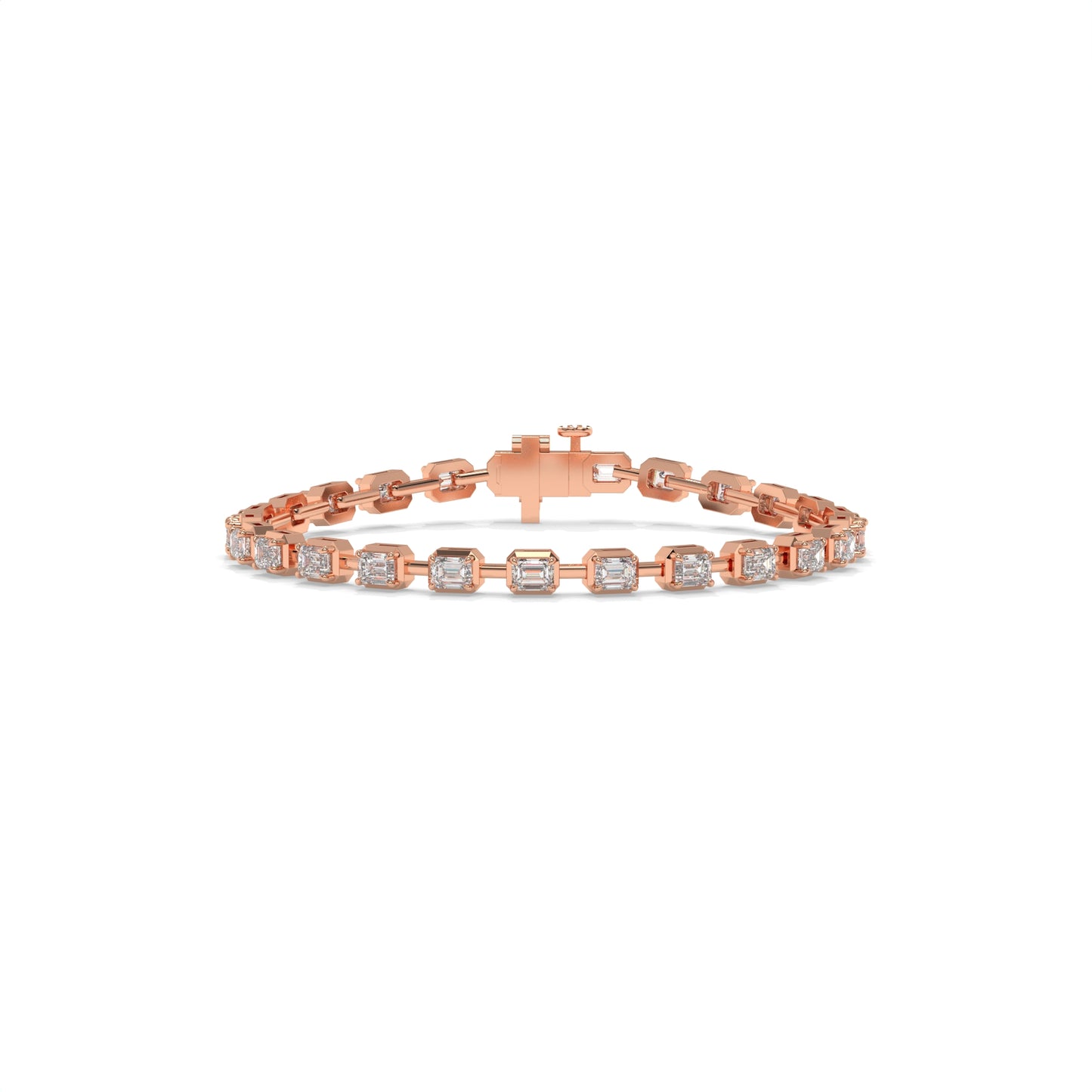 3.96 CTW Lab-Grown Diamond Paperclip Link Bracelet