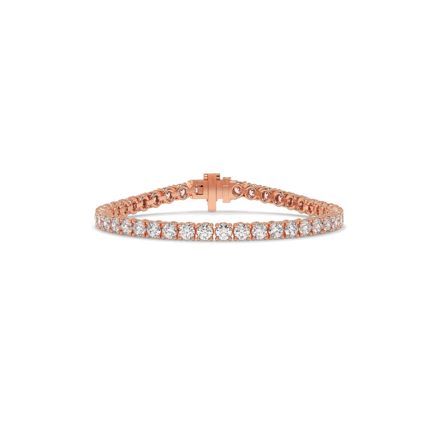 4.20 CTW Chevron Lab-Grown Diamond Bangle Bracelet in Sterling Silver