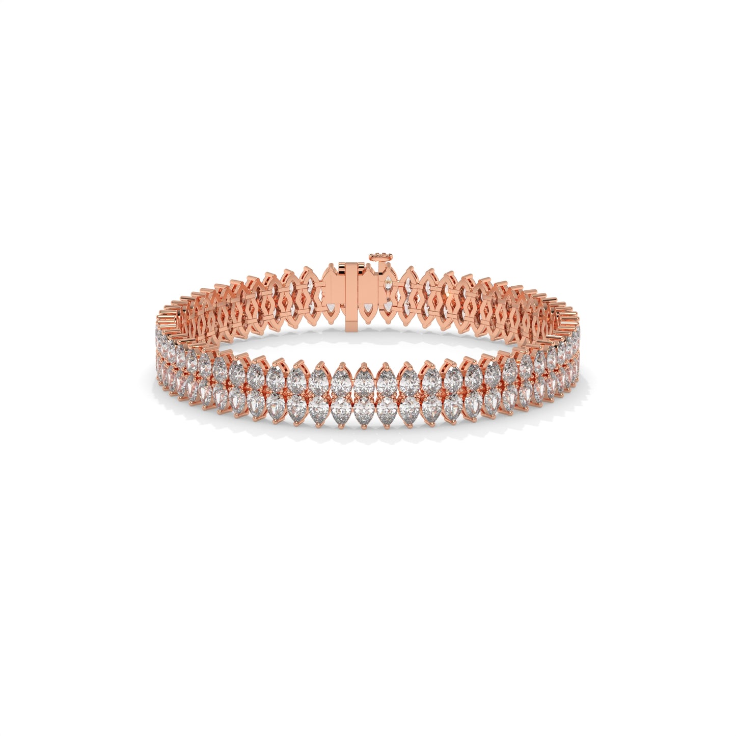 12.20 CTW Multi-Row Lab Diamond Bracelet