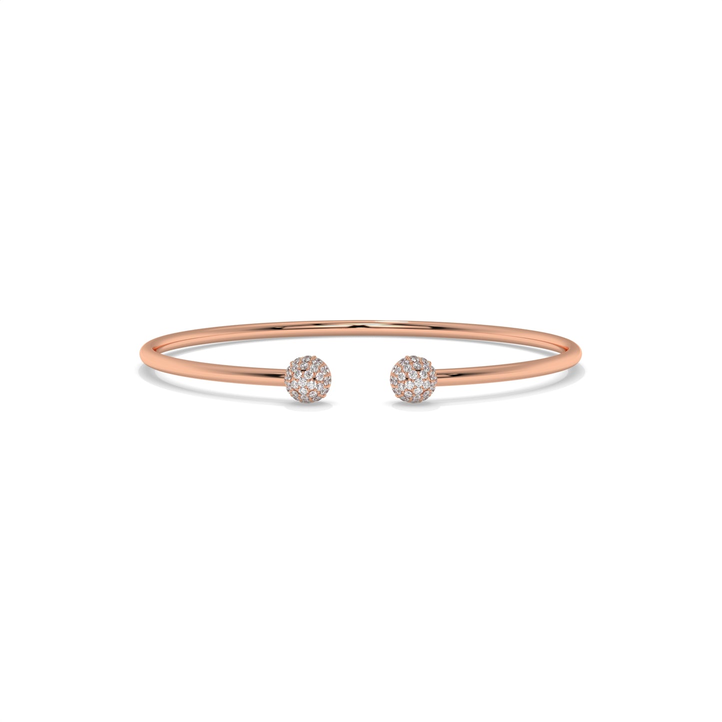Open Cuff Lab-Grown Diamond Bracelet – 0.47 CTW Sterling Silver