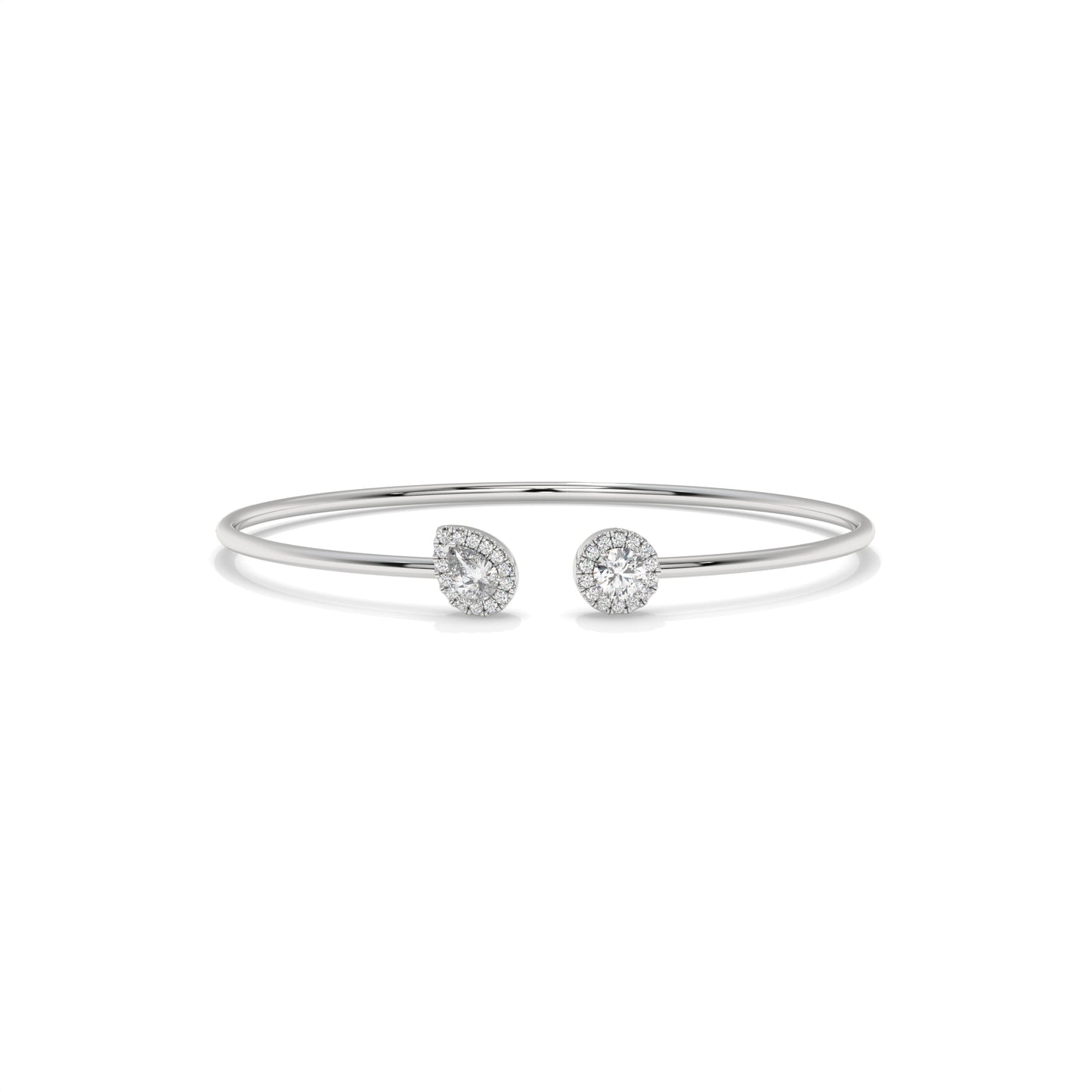 Open Cuff Lab Diamond Bangle Bracelet – 0.93 CTW