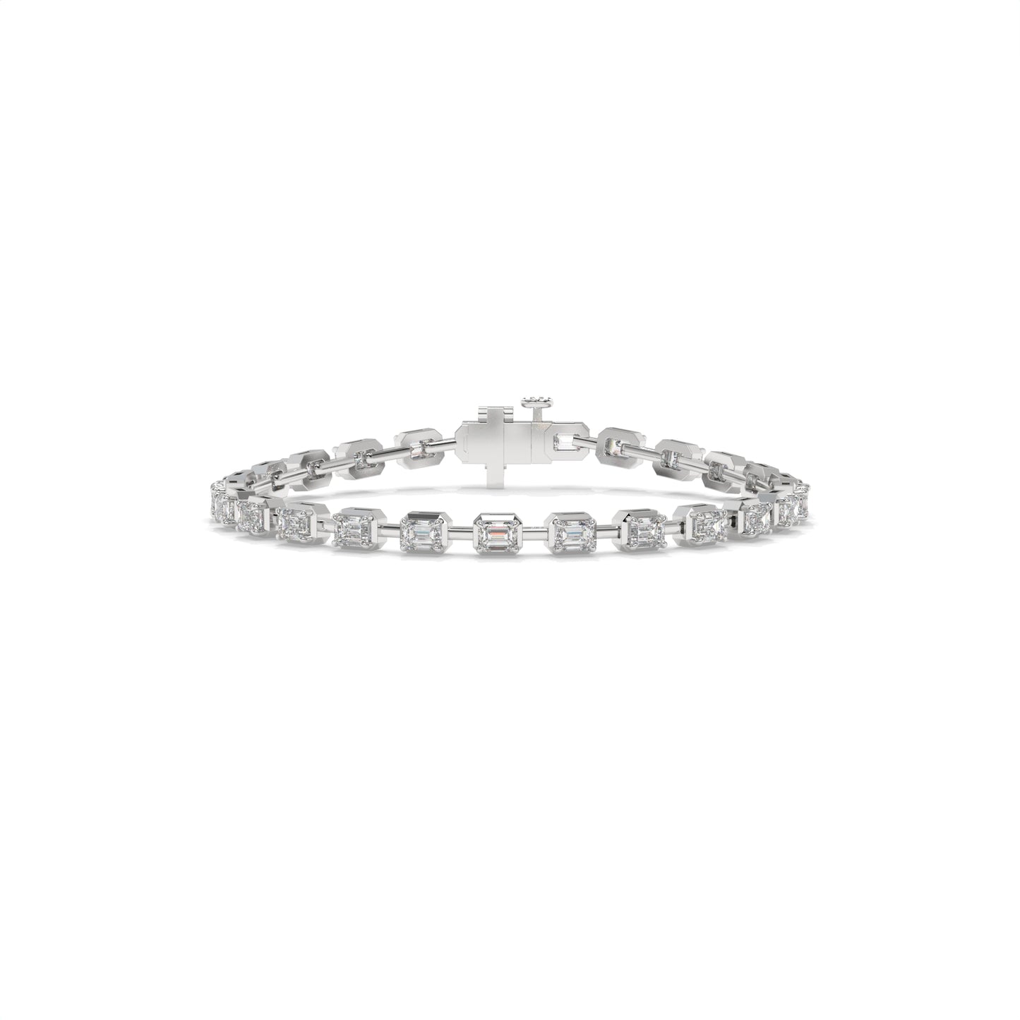 3.96 CTW Lab-Grown Diamond Paperclip Link Bracelet