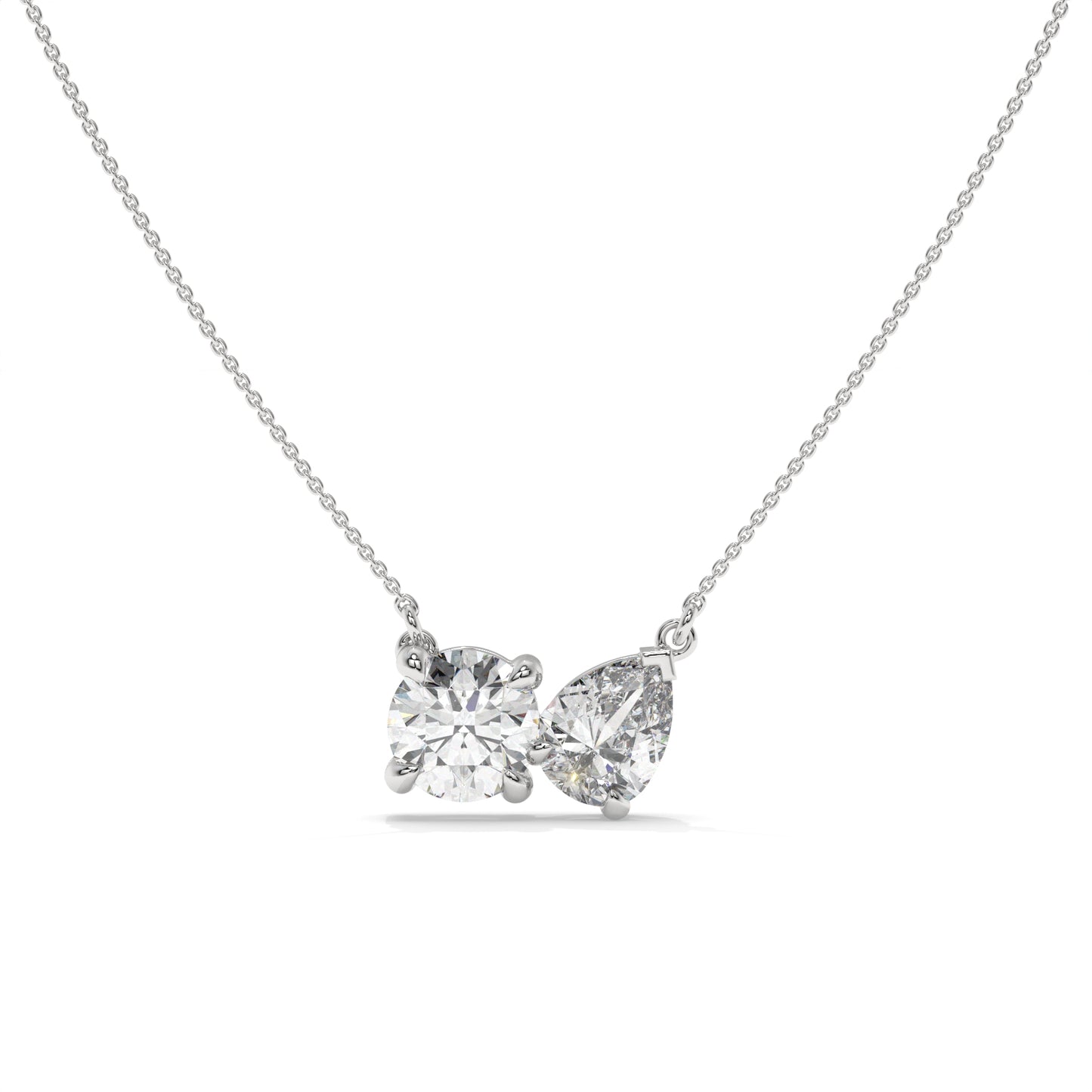 2.00 CTW Lab Diamond Bow Pendant Necklace