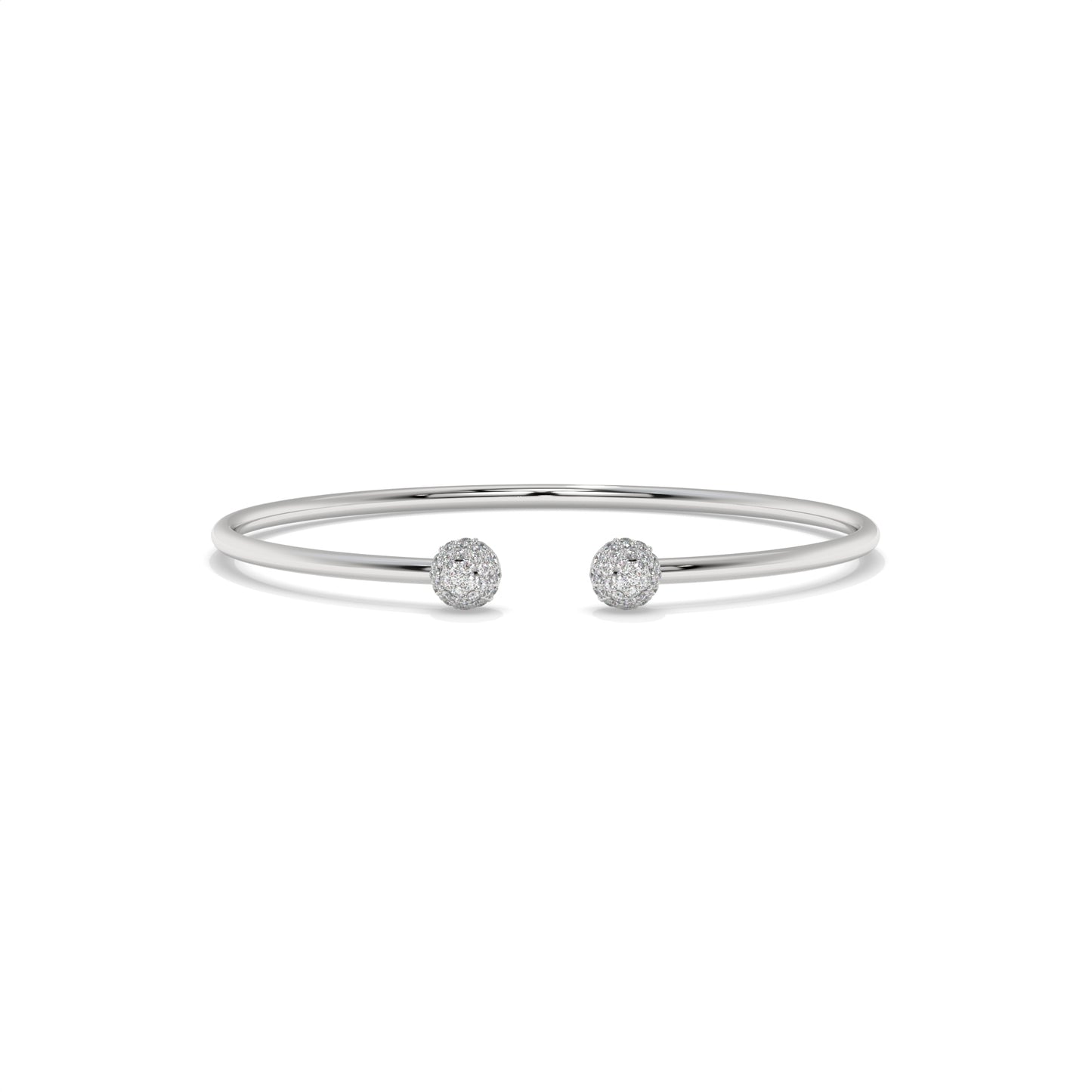 Open Cuff Lab-Grown Diamond Bracelet – 0.47 CTW Sterling Silver