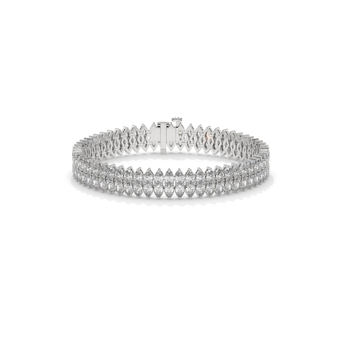 12.20 CTW Multi-Row Lab Diamond Bracelet