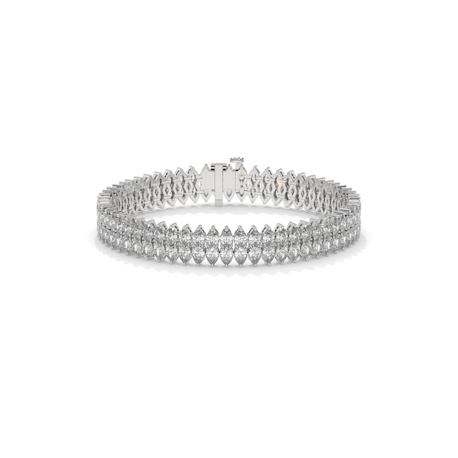 12.20 CTW Multi-Row Diamond Bracelet