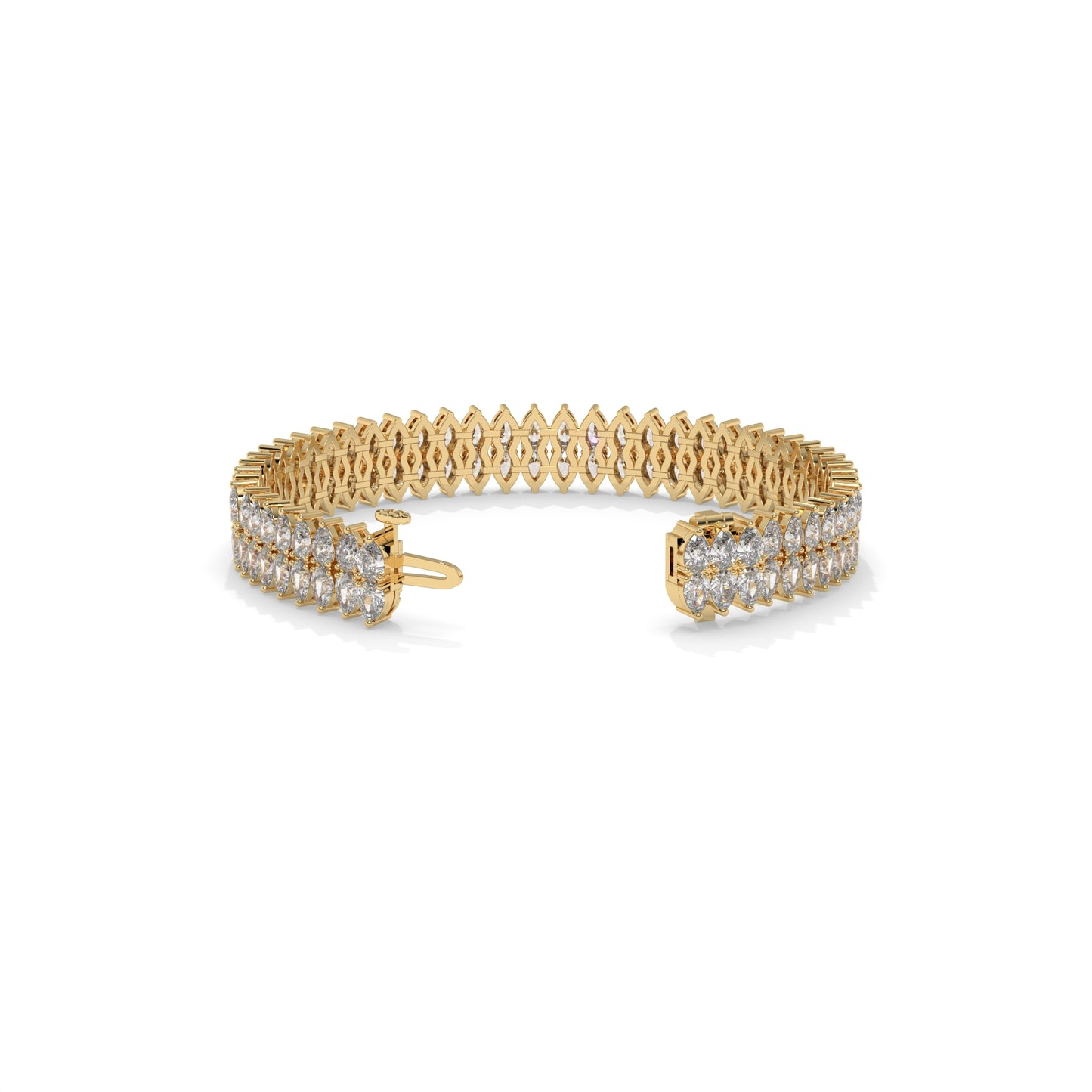 12.20 CTW Multi-Row Lab Diamond Bracelet