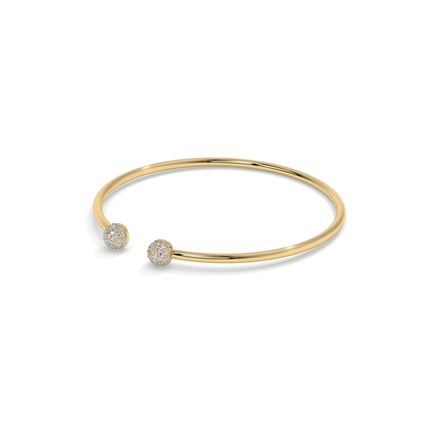 Open Cuff Lab-Grown Diamond Bracelet – 0.47 CTW Sterling Silver