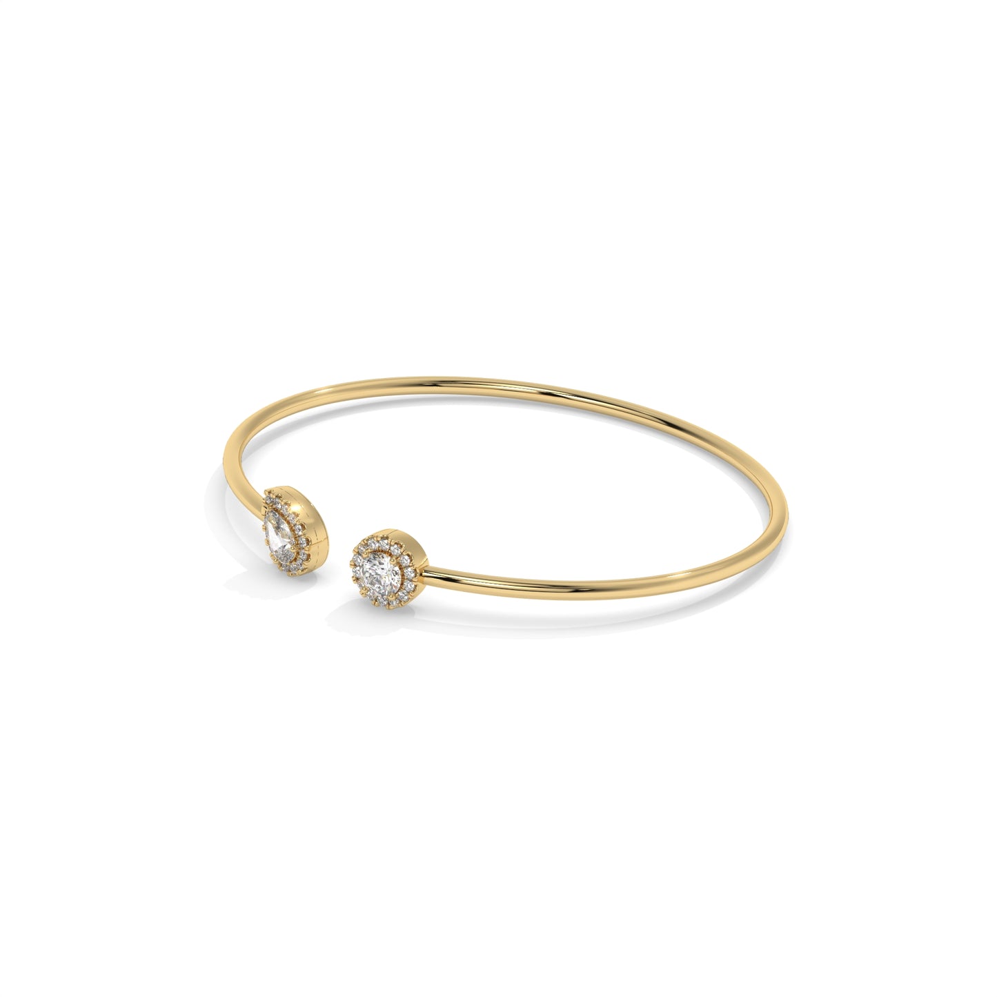 Open Cuff Lab Diamond Bangle Bracelet – 0.93 CTW