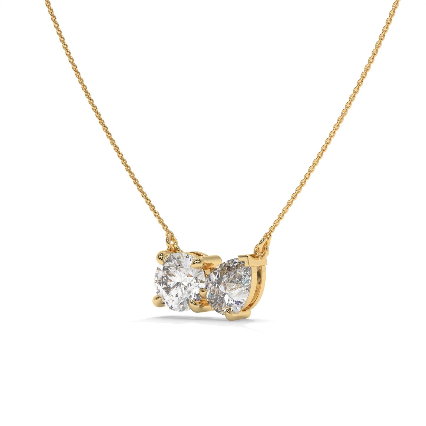 2.00 CTW Lab Diamond Bow Pendant Necklace
