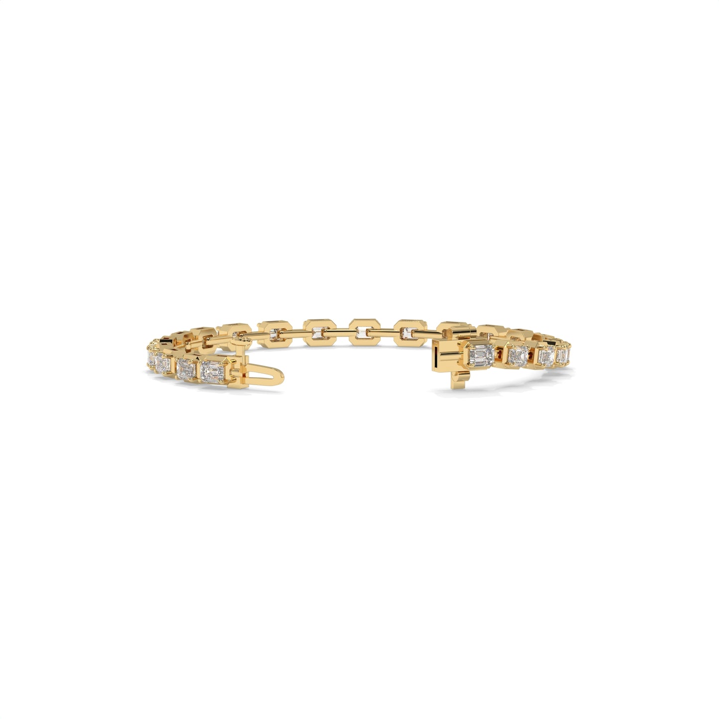 3.96 CTW Lab-Grown Diamond Paperclip Link Bracelet
