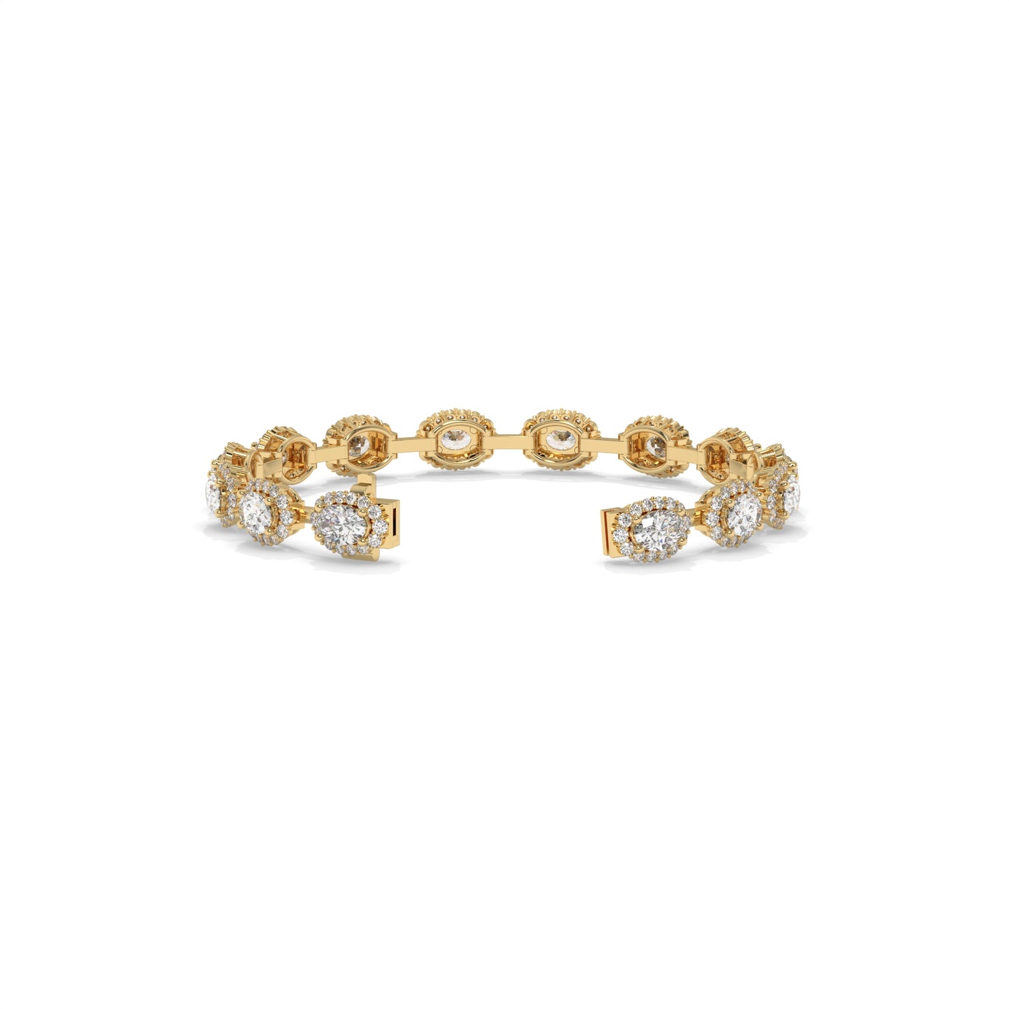 8.27 CTW Oval Link Diamond  Tennis Bracelet