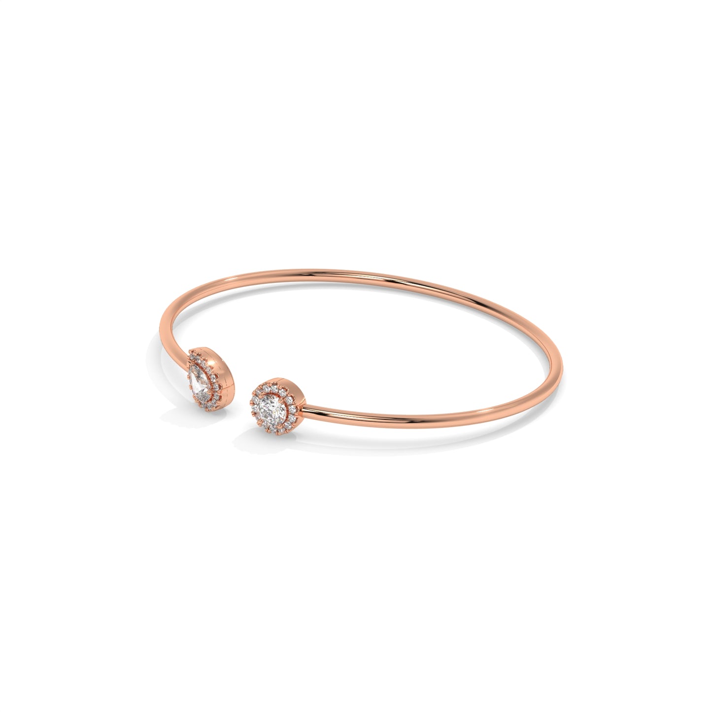 Open Cuff Lab Diamond Bangle Bracelet – 0.93 CTW