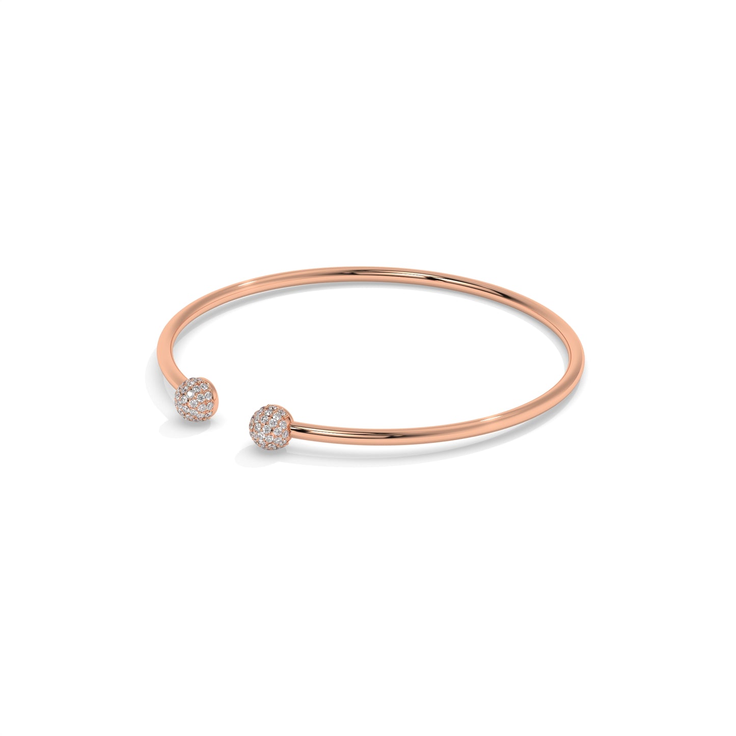 Open Cuff Lab-Grown Diamond Bracelet – 0.47 CTW Sterling Silver