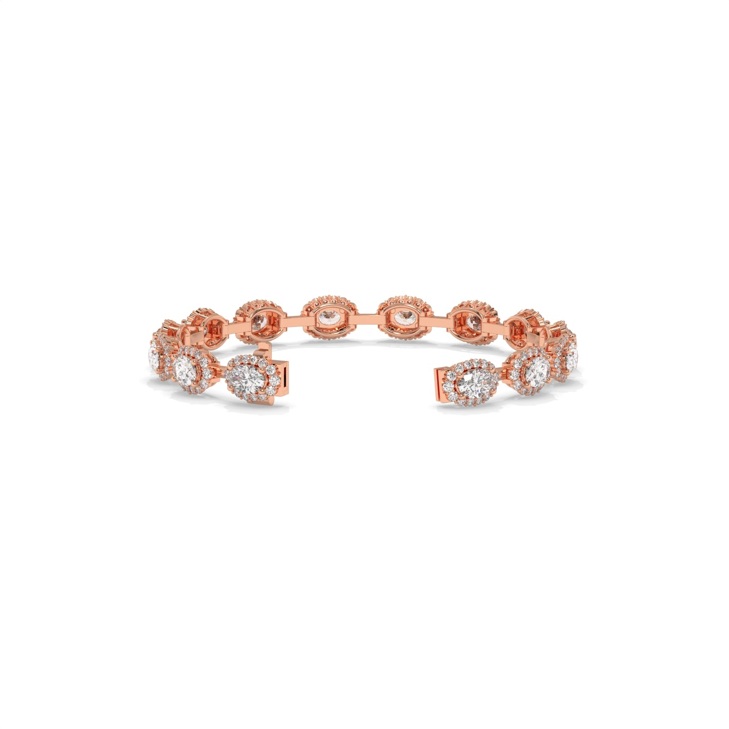 8.27 CTW Oval Link Diamond  Tennis Bracelet