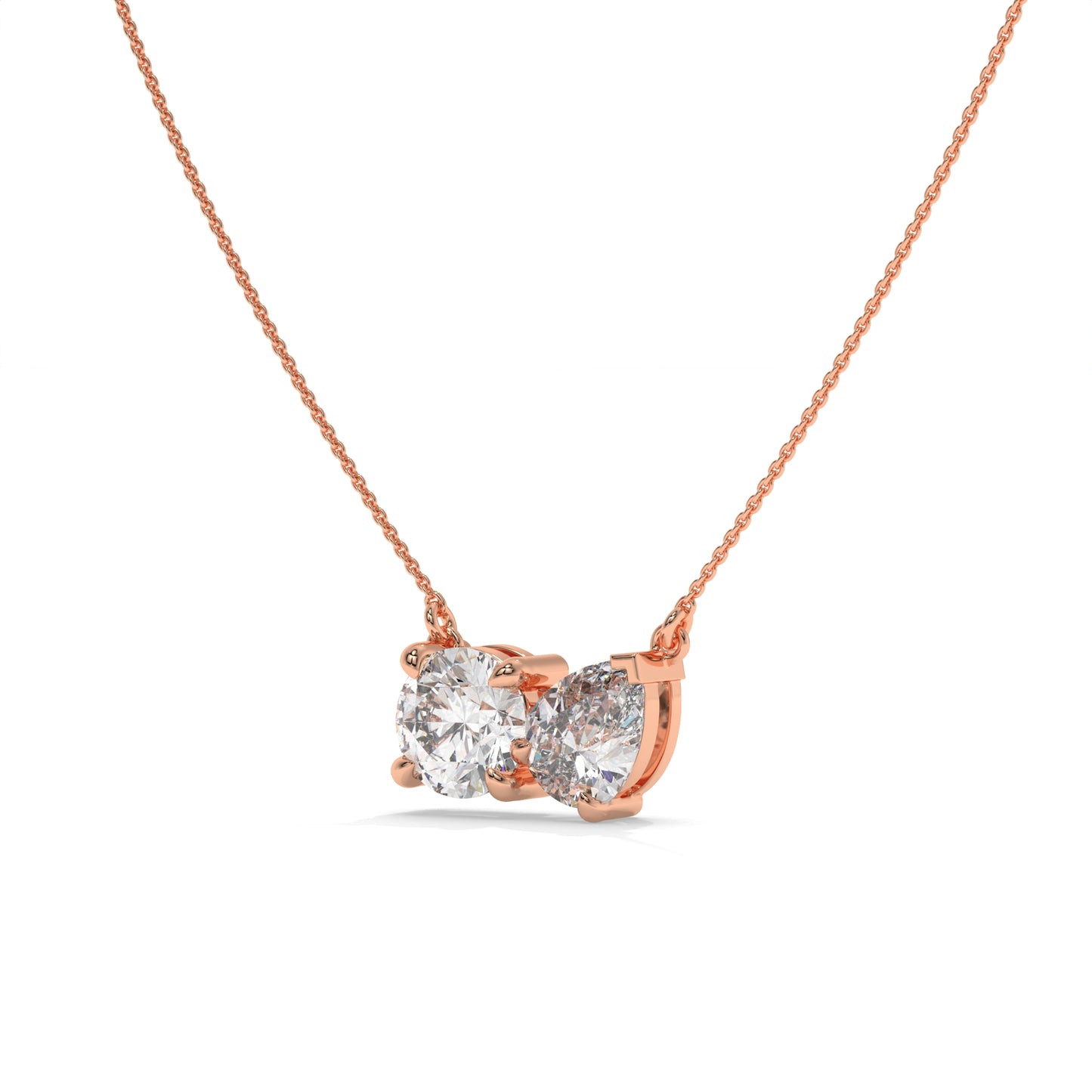 2.00 CTW Lab Diamond Bow Pendant Necklace