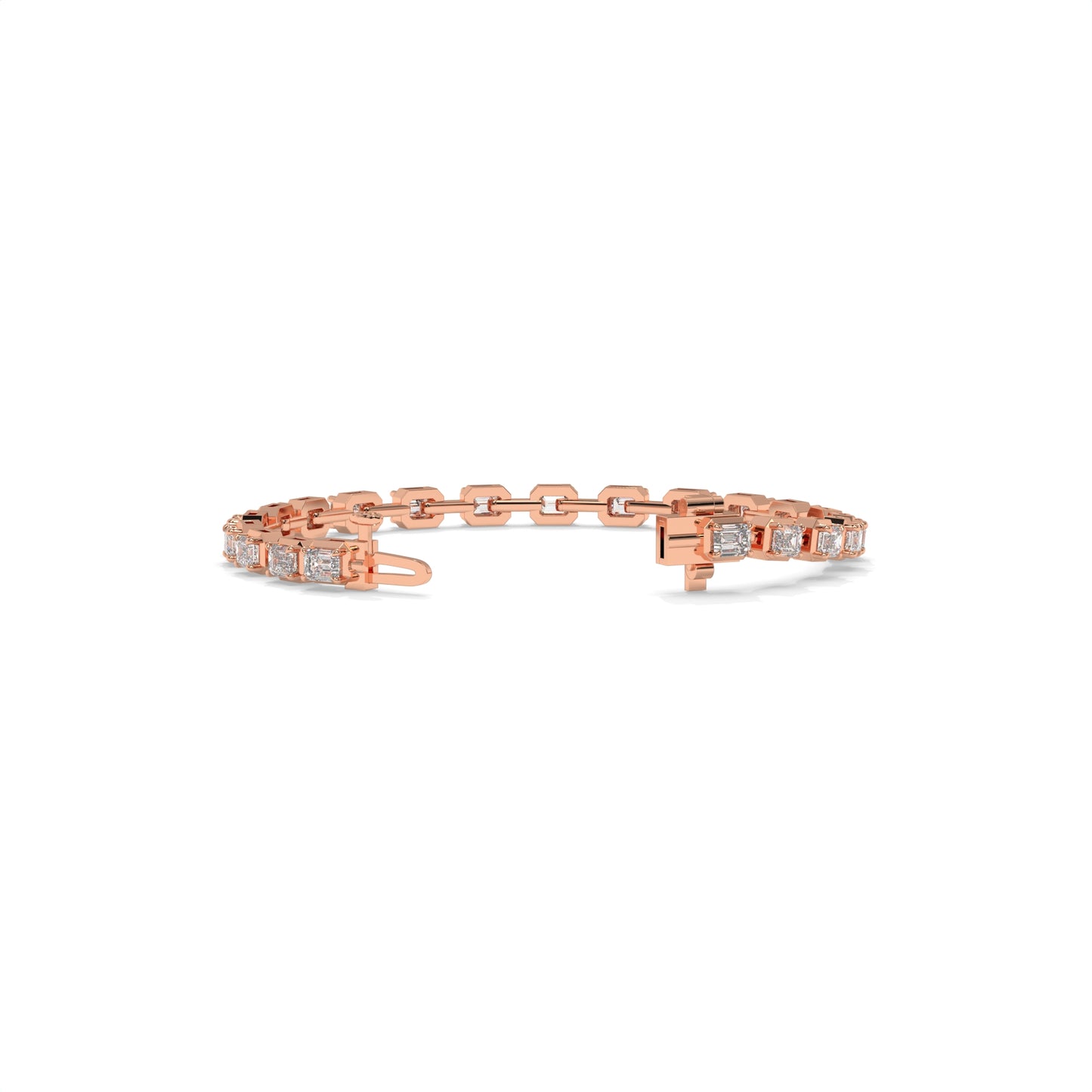 3.96 CTW Lab-Grown Diamond Paperclip Link Bracelet