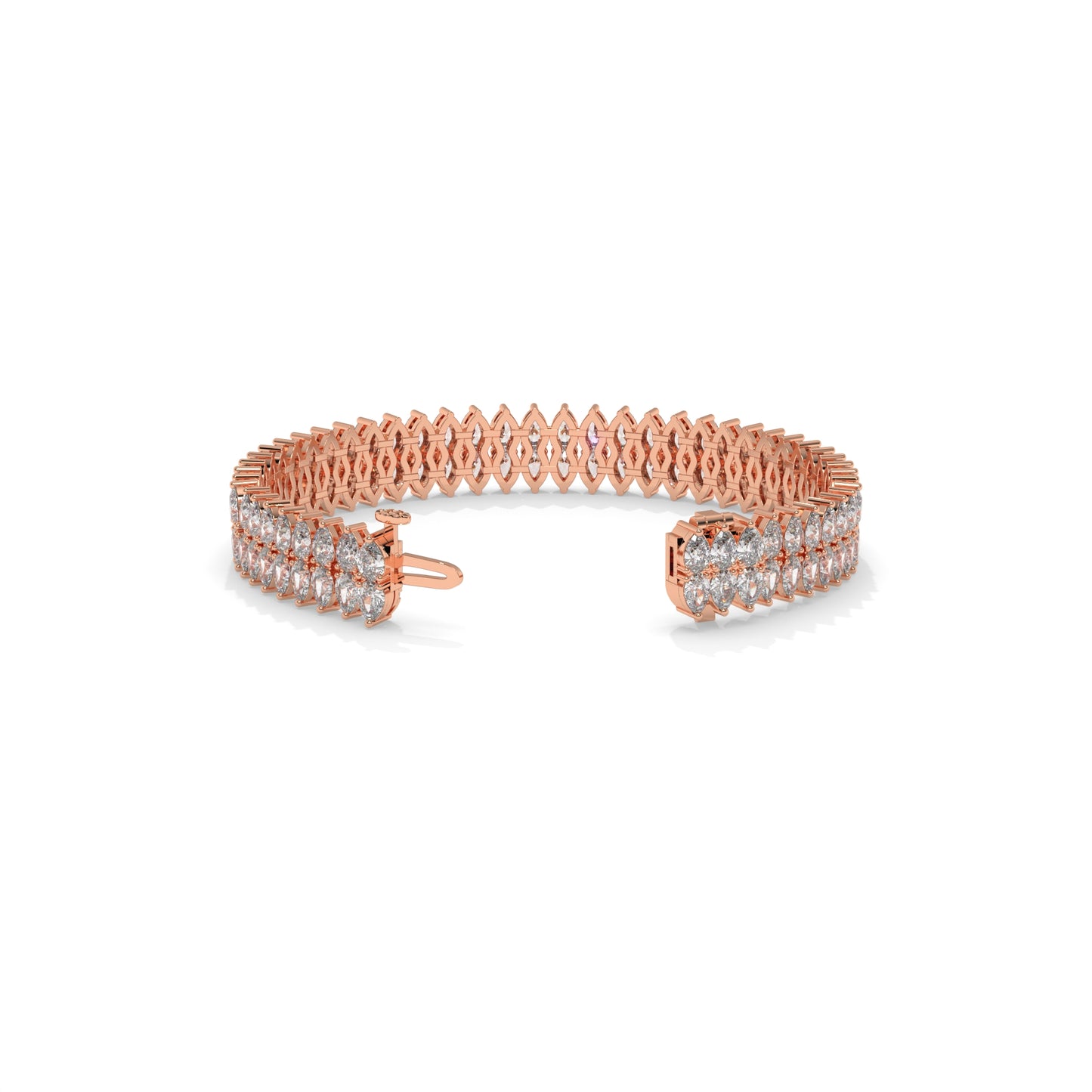 12.20 CTW Multi-Row Lab Diamond Bracelet