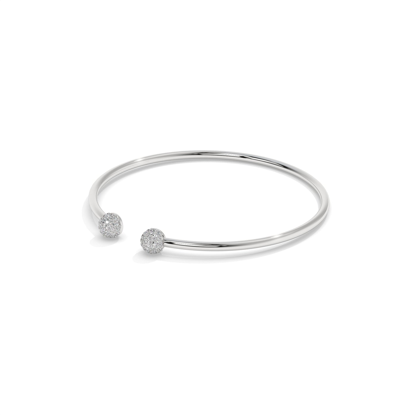 Open Cuff Lab-Grown Diamond Bracelet – 0.47 CTW Sterling Silver