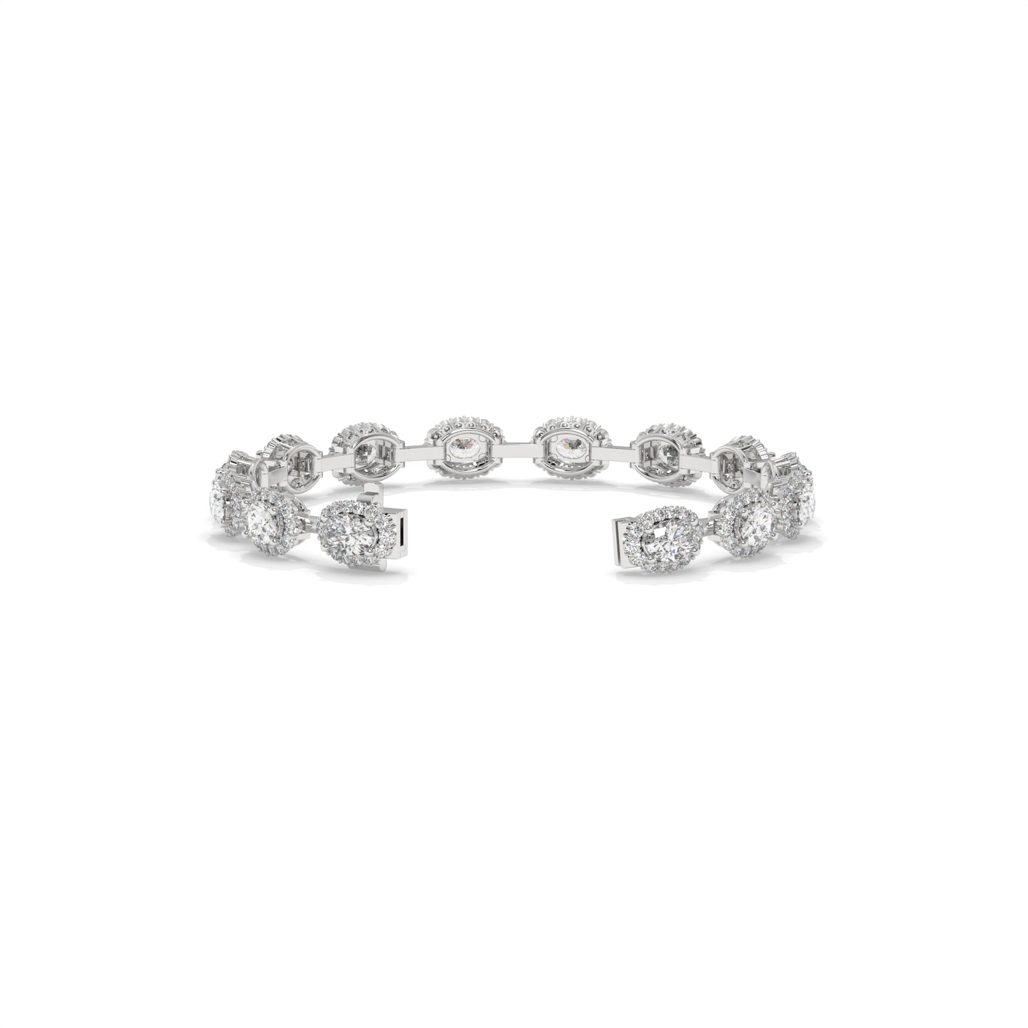 8.27 CTW Oval Link Diamond  Tennis Bracelet