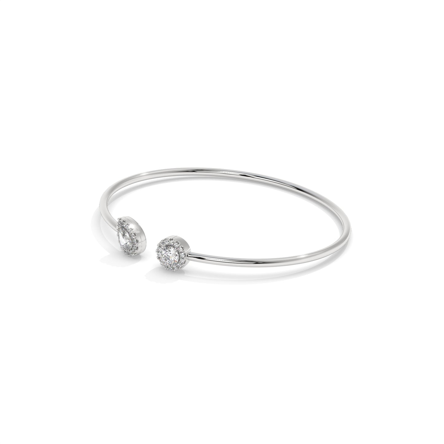 Open Cuff Lab Diamond Bangle Bracelet – 0.93 CTW