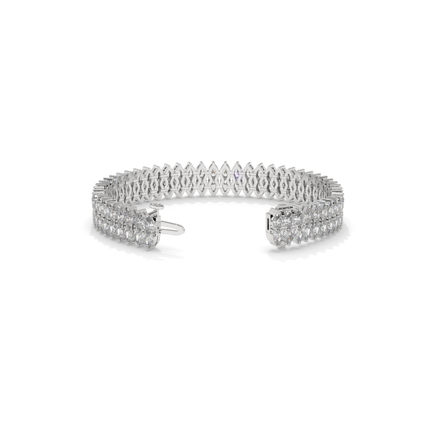 12.20 CTW Multi-Row Lab Diamond Bracelet