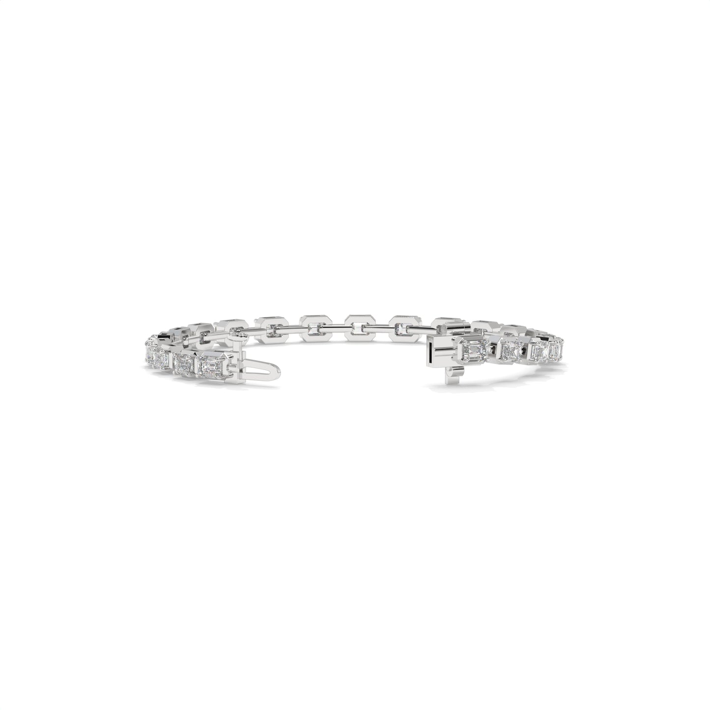 3.96 CTW Lab-Grown Diamond Paperclip Link Bracelet