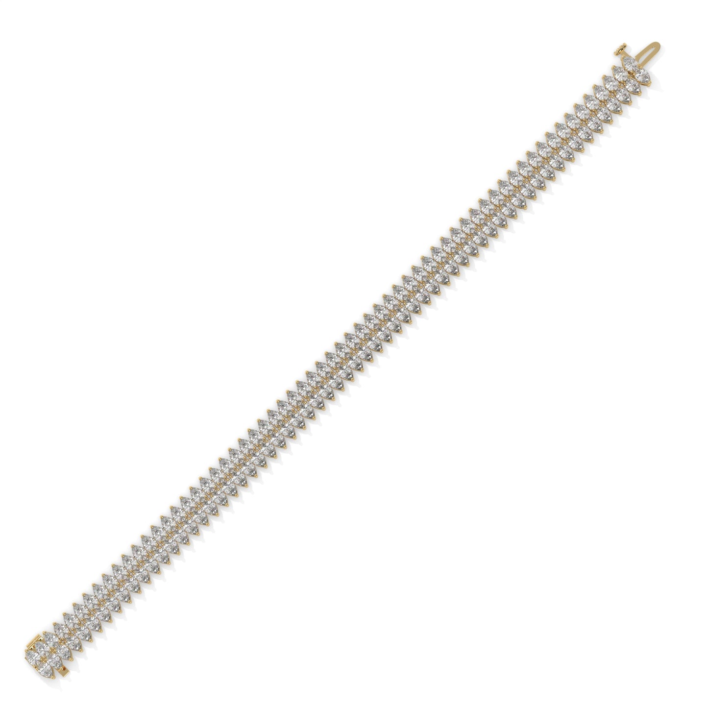 12.20 CTW Multi-Row Lab Diamond Bracelet
