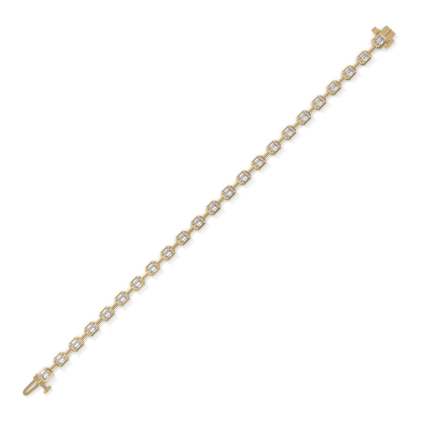 3.96 CTW Lab-Grown Diamond Paperclip Link Bracelet