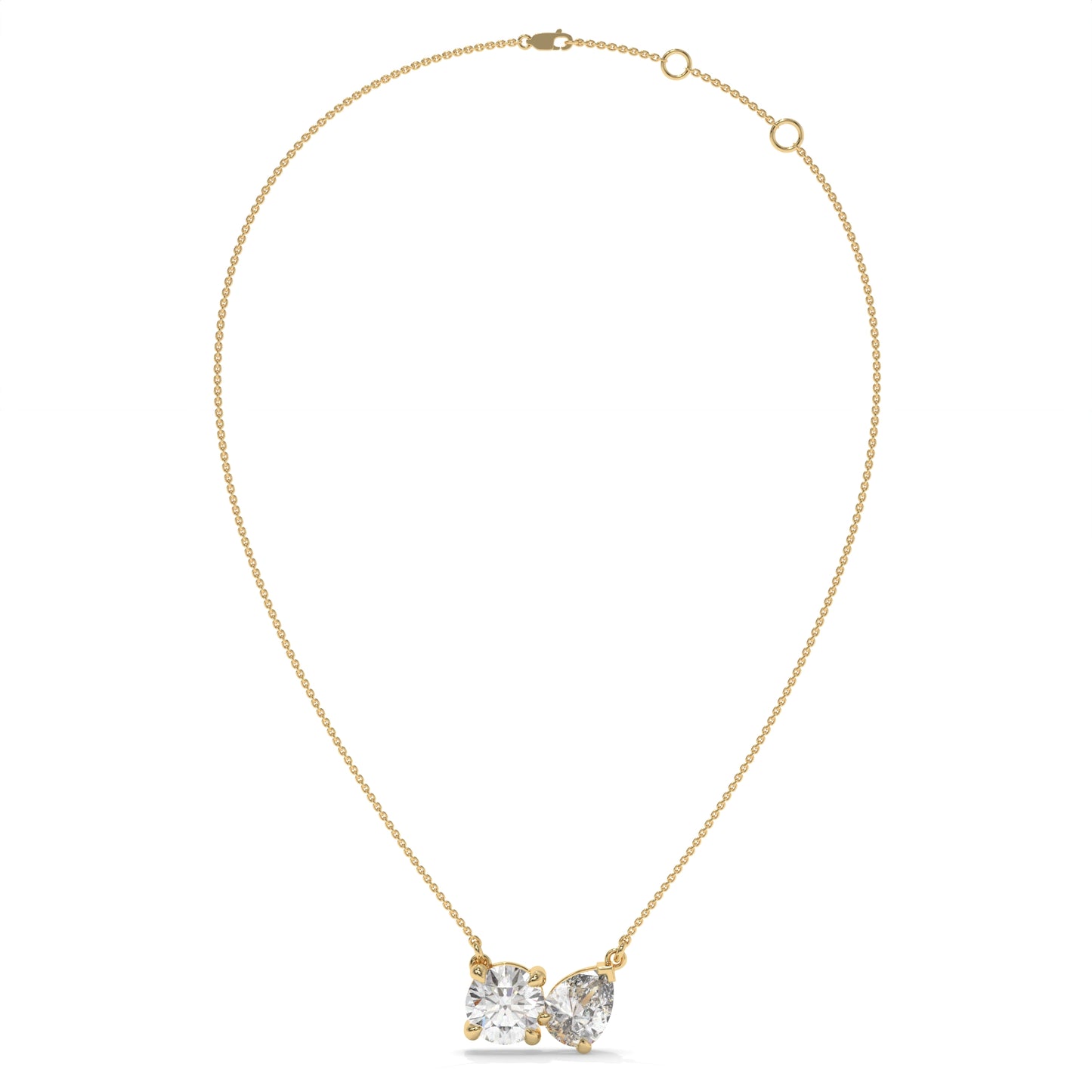 2.00 CTW Lab Diamond Bow Pendant Necklace