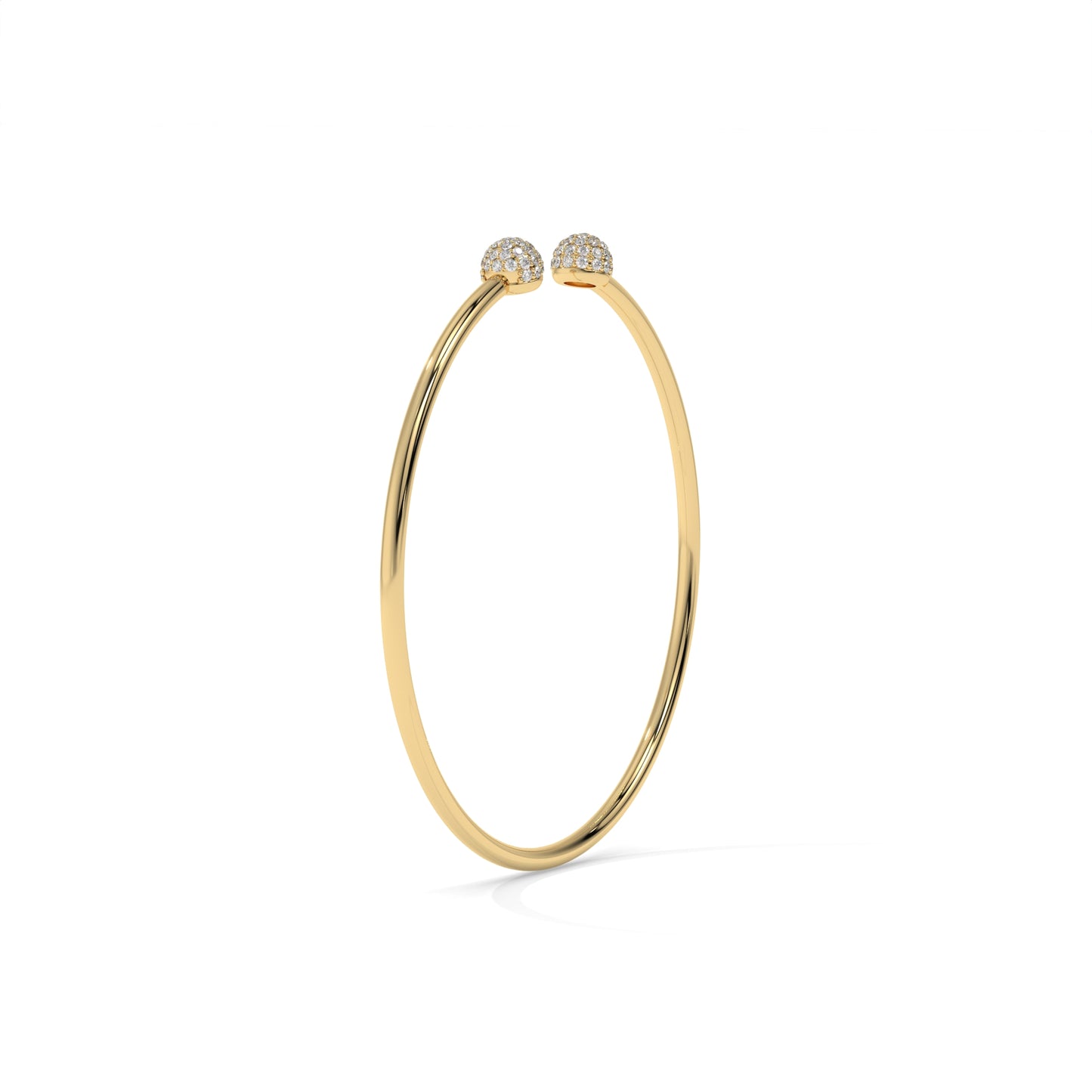 Open Cuff Lab-Grown Diamond Bracelet – 0.47 CTW Sterling Silver