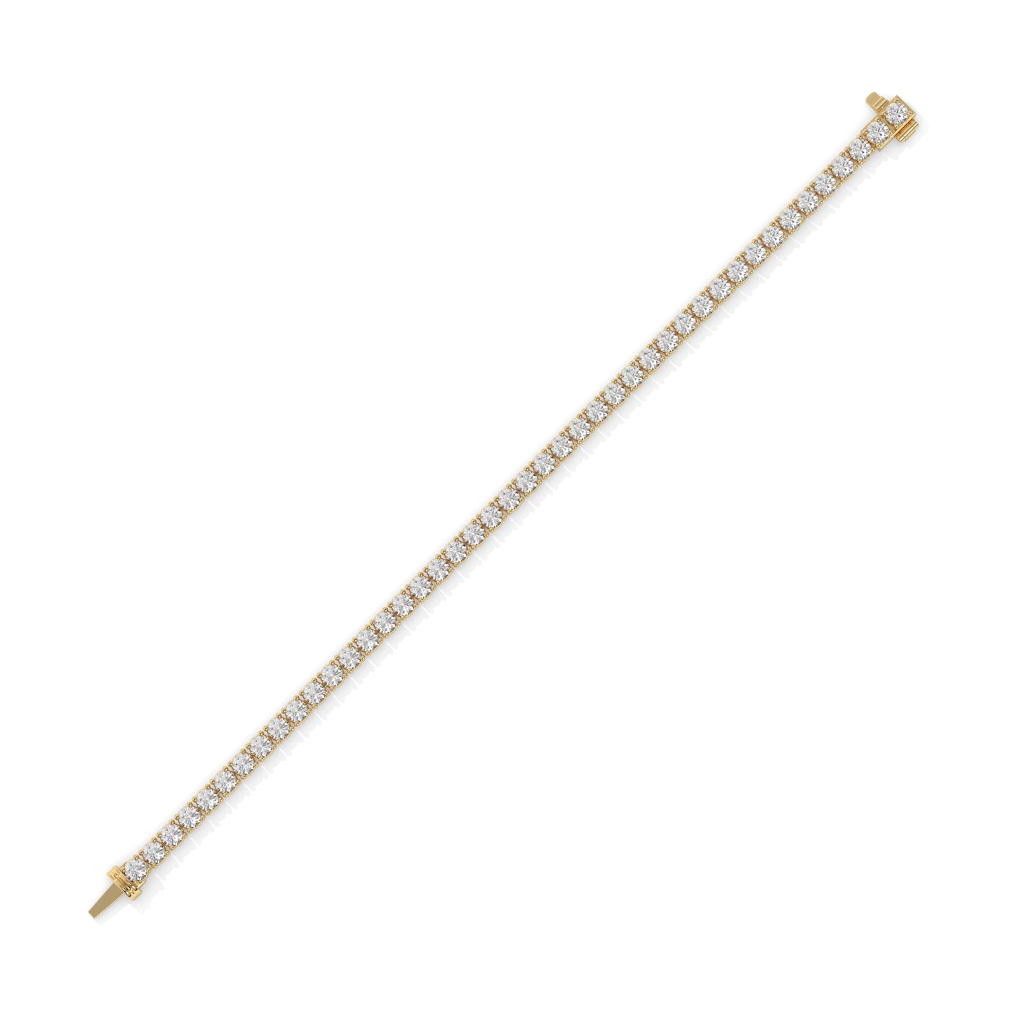 4.20 CTW Chevron Lab-Grown Diamond Bangle Bracelet in Sterling Silver