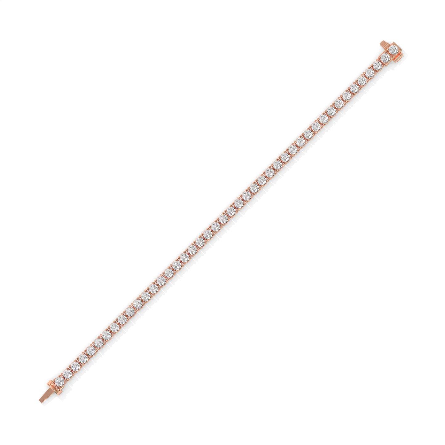4.20 CTW Chevron Lab-Grown Diamond Bangle Bracelet in Sterling Silver