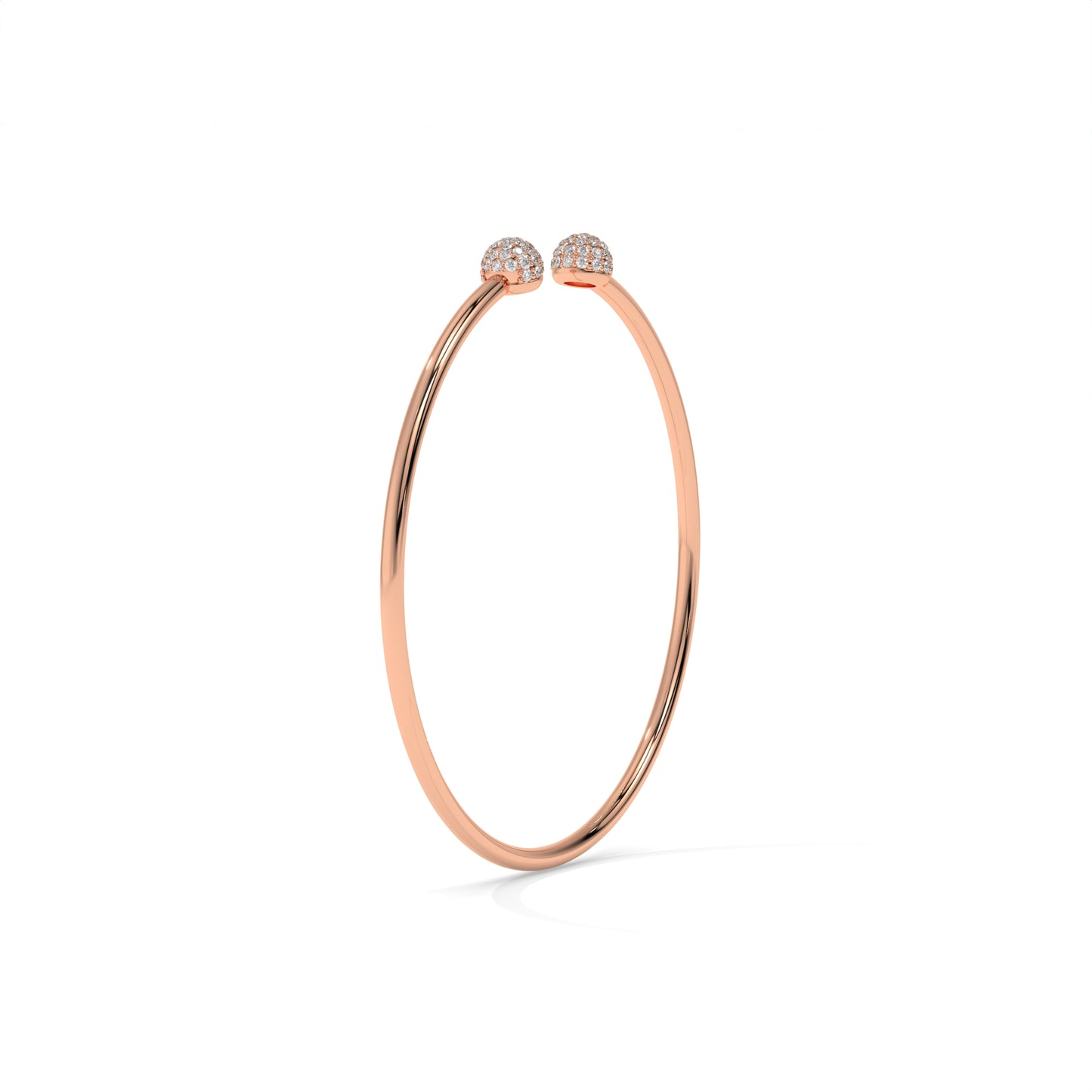 Open Cuff Lab-Grown Diamond Bracelet – 0.47 CTW Sterling Silver