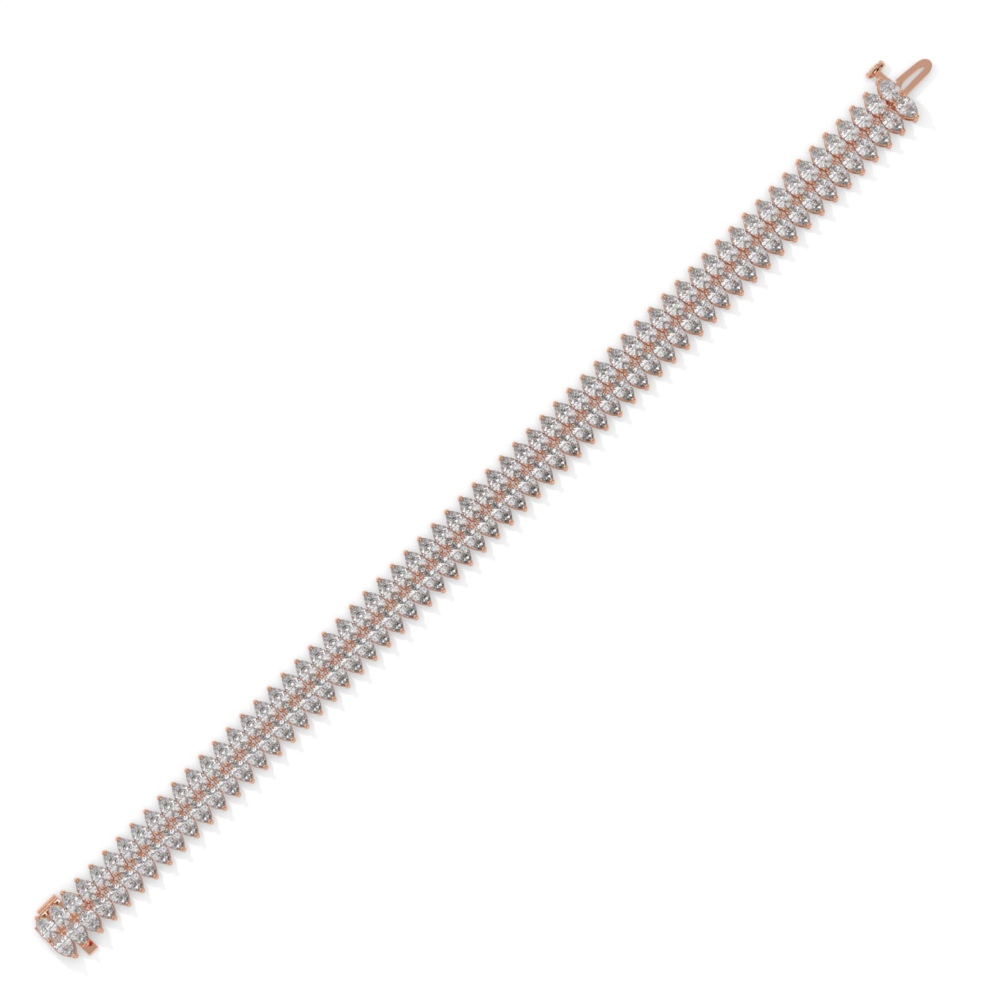 12.20 CTW Multi-Row Lab Diamond Bracelet
