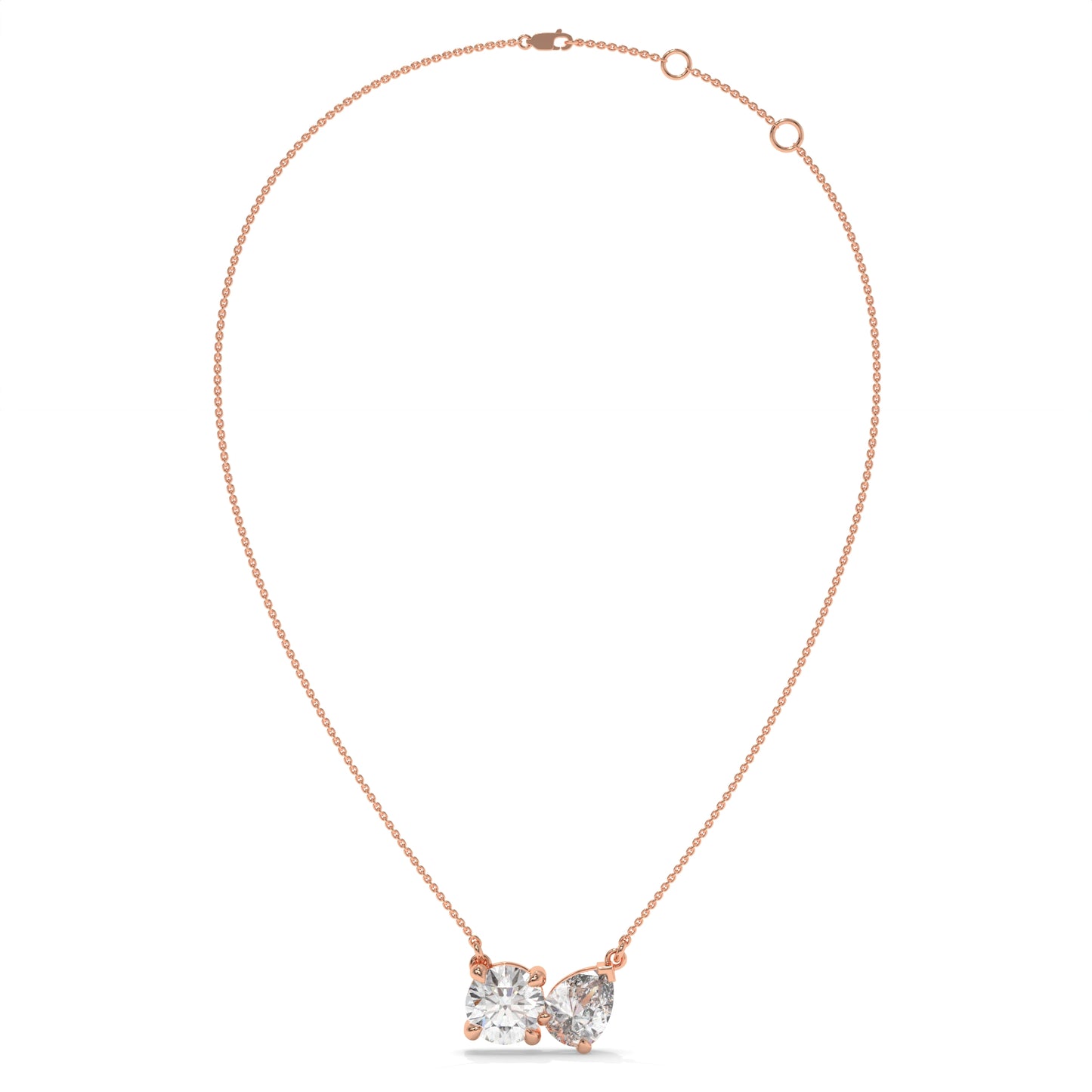 2.00 CTW Lab Diamond Bow Pendant Necklace