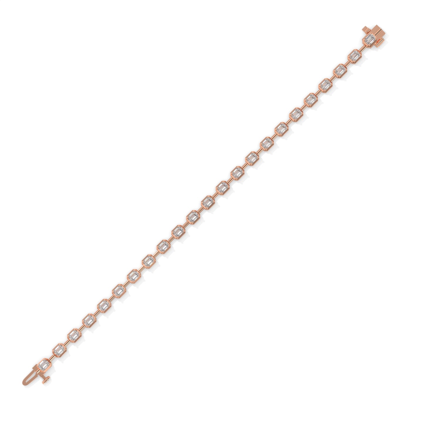 3.96 CTW Lab-Grown Diamond Paperclip Link Bracelet