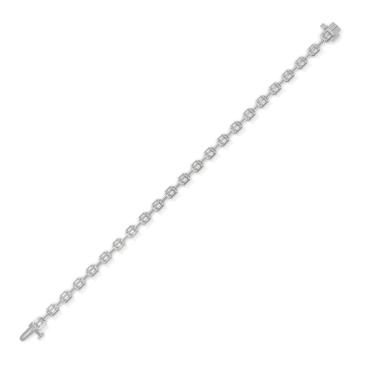 3.96 CTW Lab-Grown Diamond Paperclip Link Bracelet