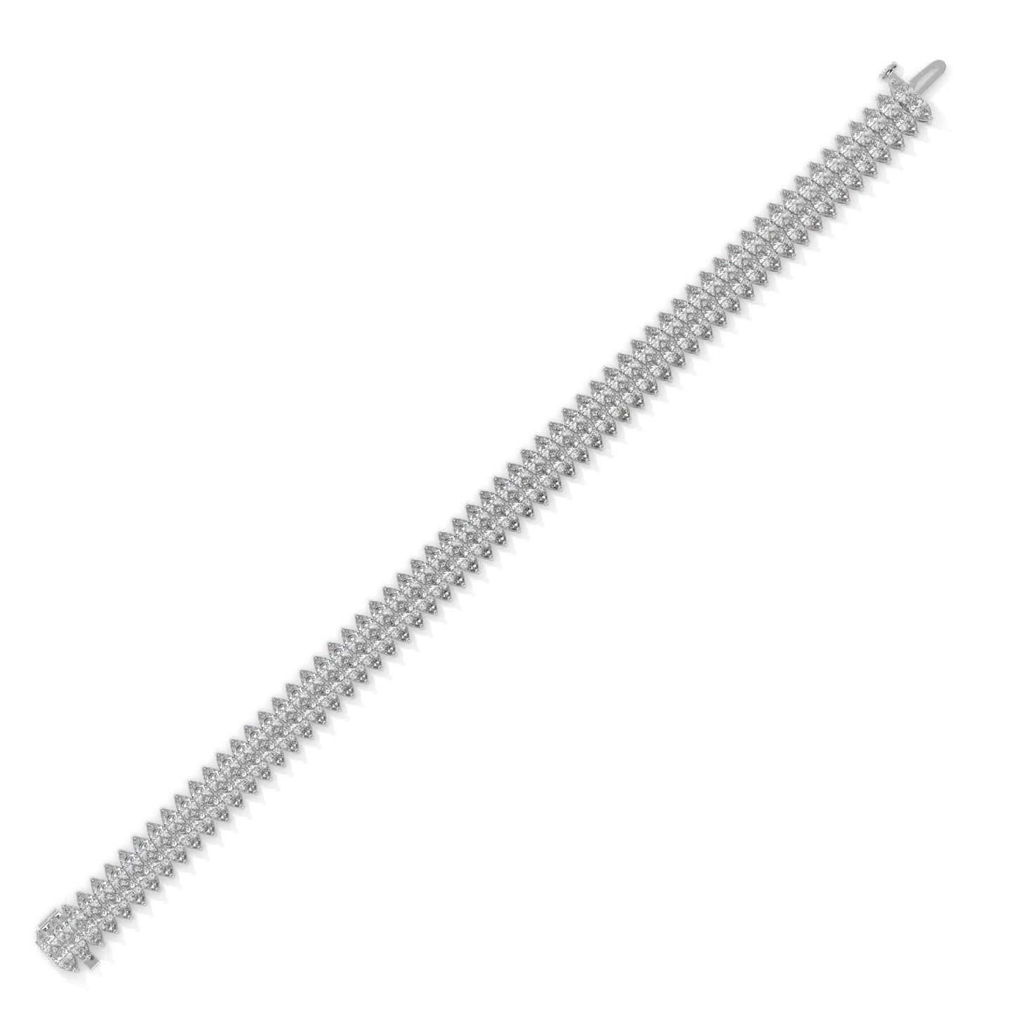 12.20 CTW Multi-Row Lab Diamond Bracelet