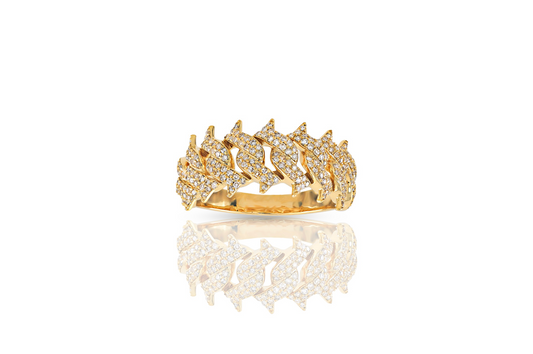 Men’s Cuban Diamond Ring – 1.03ct Lab Diamonds | Iced Out Statement Band